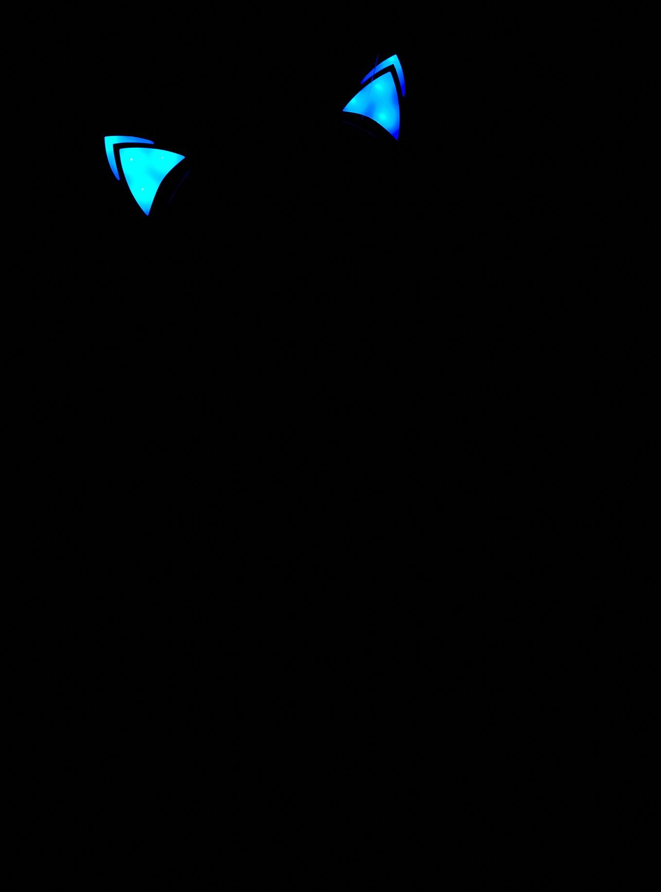 Blue LED Cat Ear Headphones, , alternate