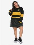 Harry Potter Hufflepuff Girls Quidditch Sweater Plus Size, BLACK, alternate