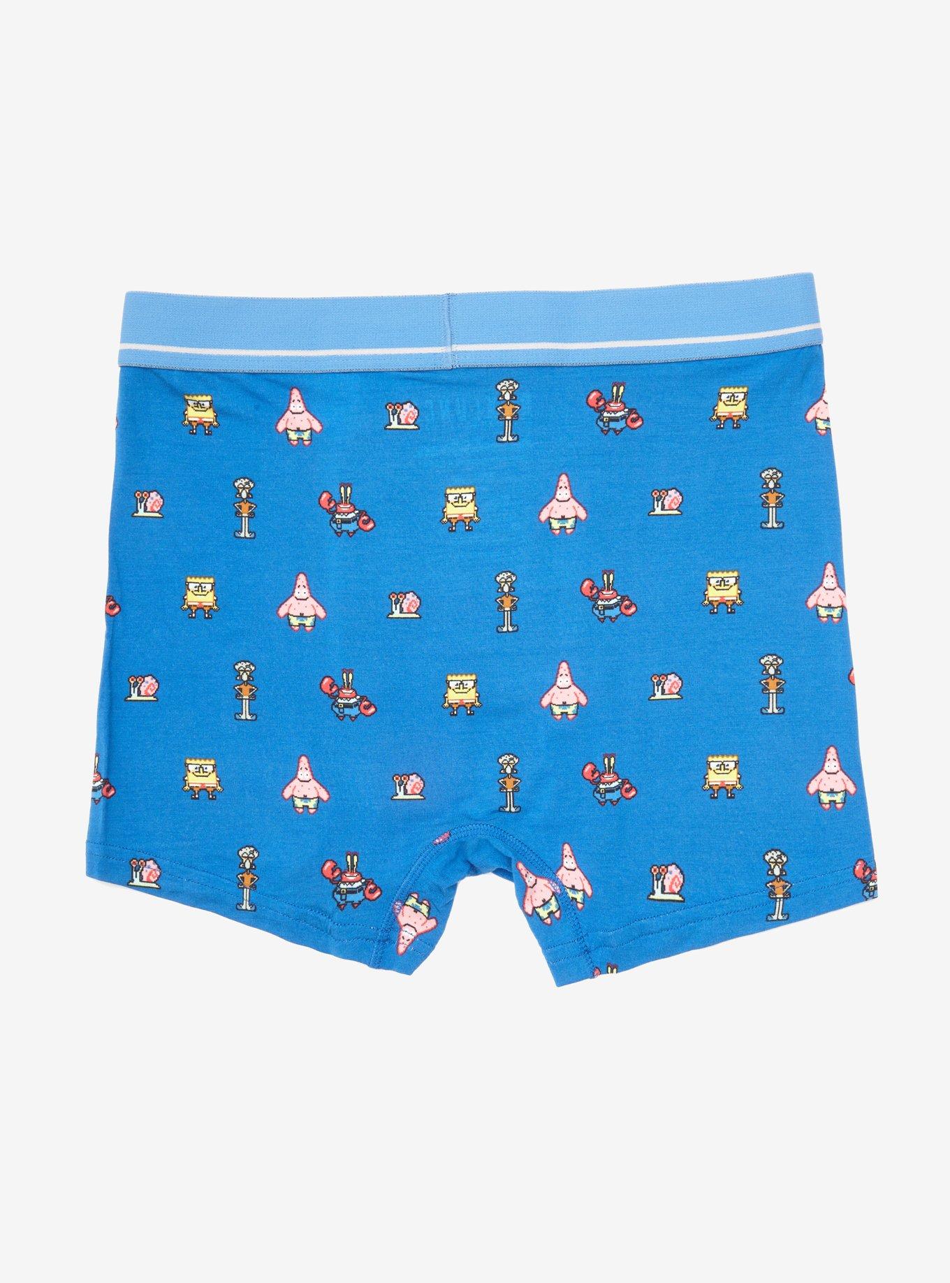 SpongeBob SquarePants Blue Allover Print Boxer Briefs - BoxLunch Exclusive, , alternate