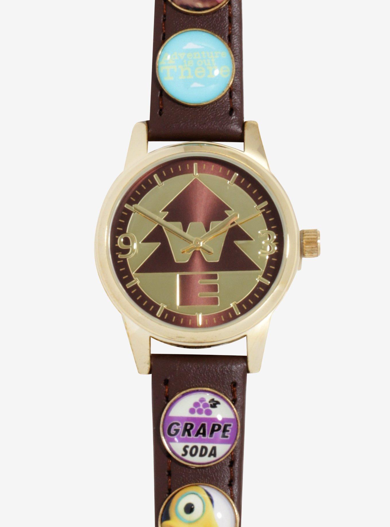 Disney Pixar Up Leather Button Watch - BoxLunch Exclusive, , alternate