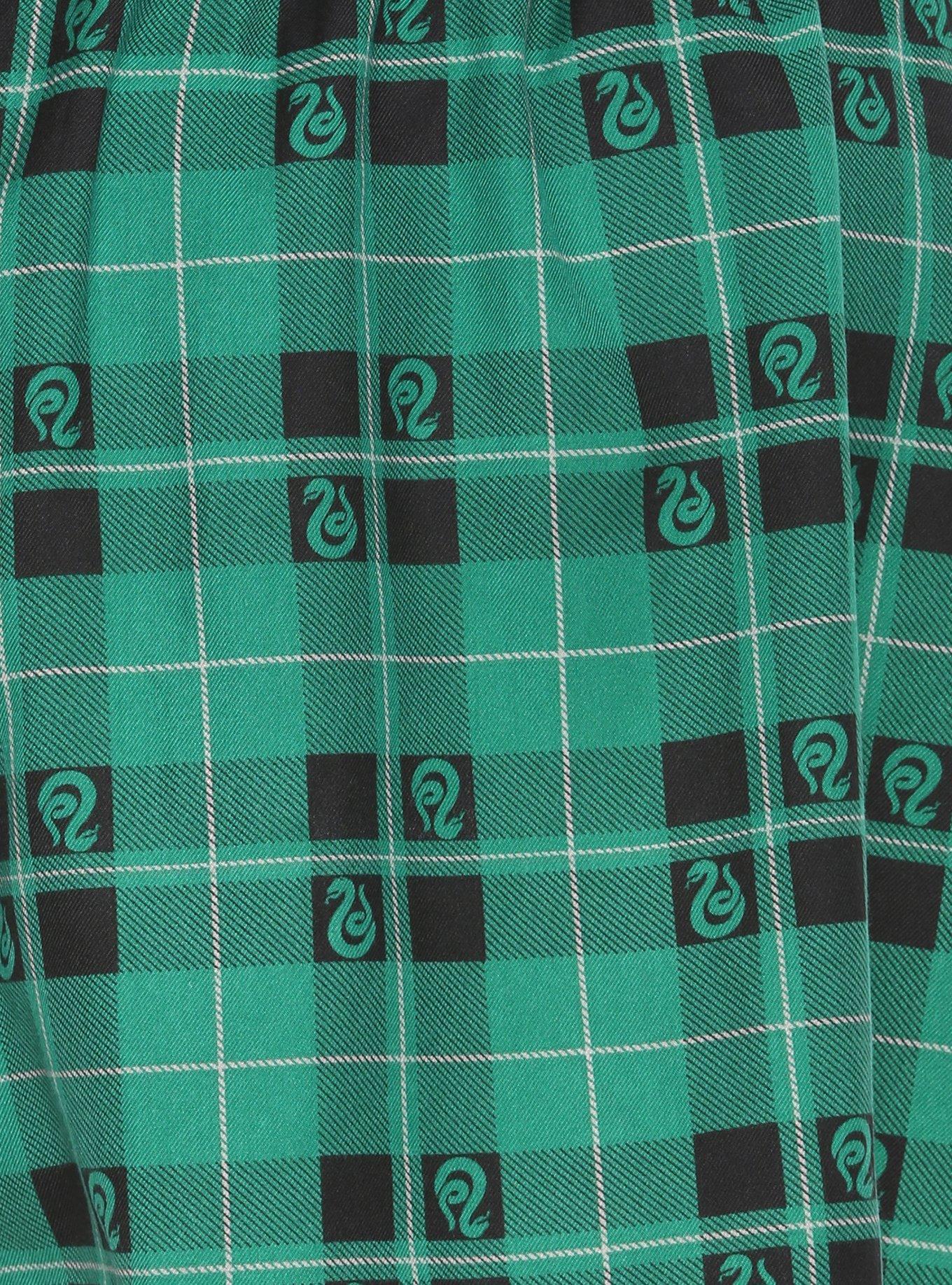 Harry Potter Slytherin Plaid Skirt Plus Size, , alternate