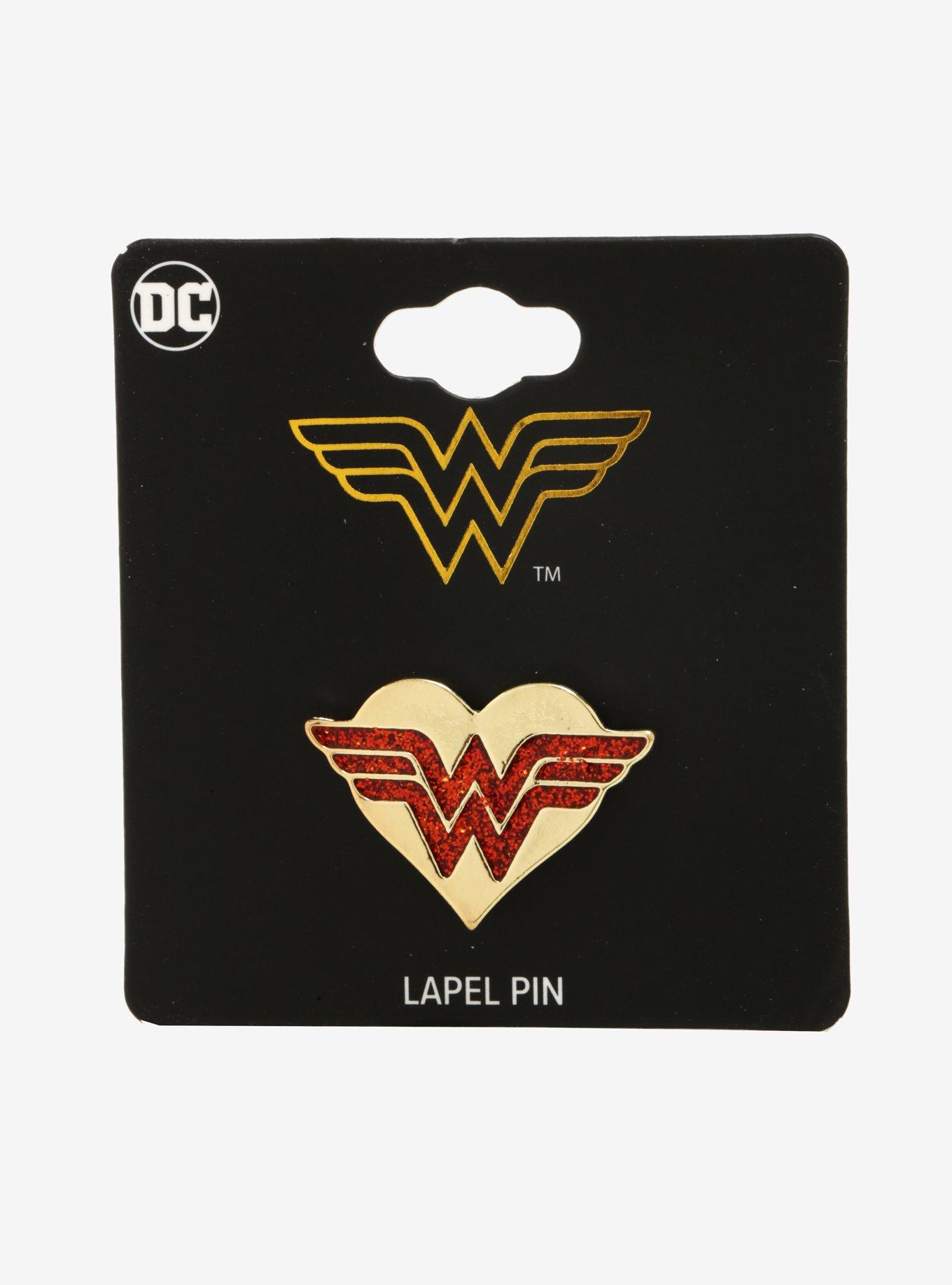 DC Comics Wonder Woman Heart Enamel Pin, , alternate