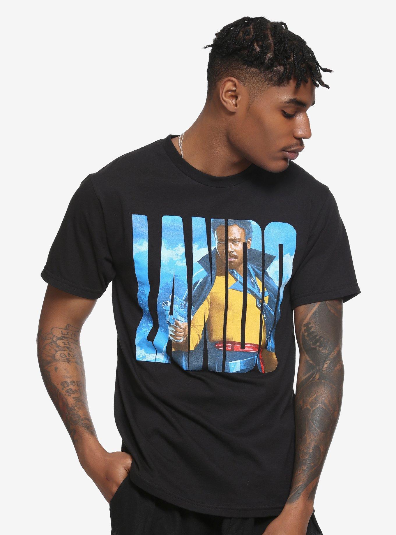 Solo: A Star Wars Story Lando Letters T-Shirt Hot Topic Exclusive, WHITE, alternate