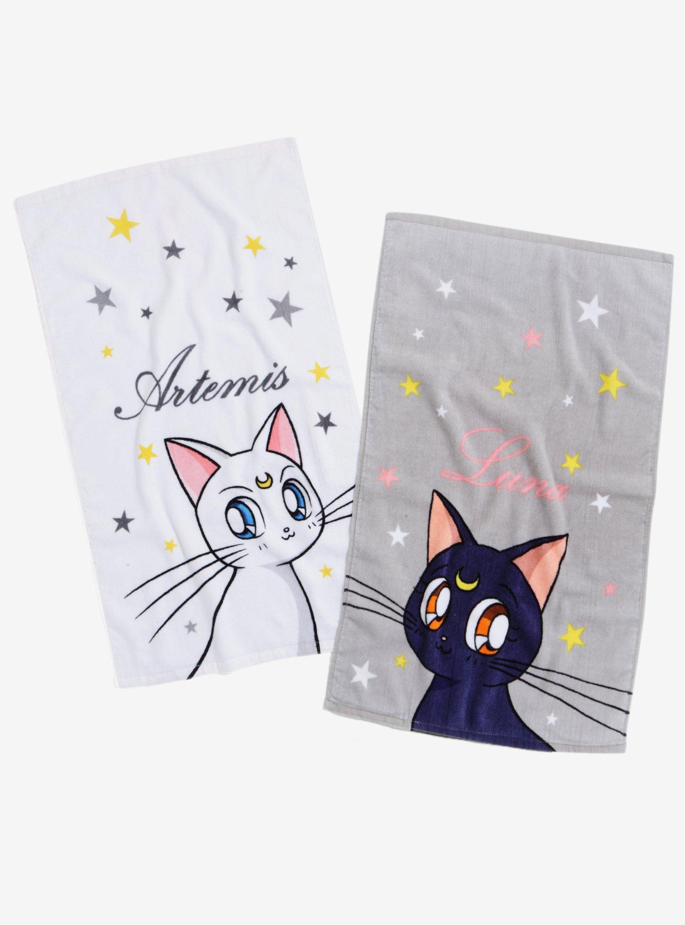 Sailor Moon Luna & Artemis Towel Set, , alternate