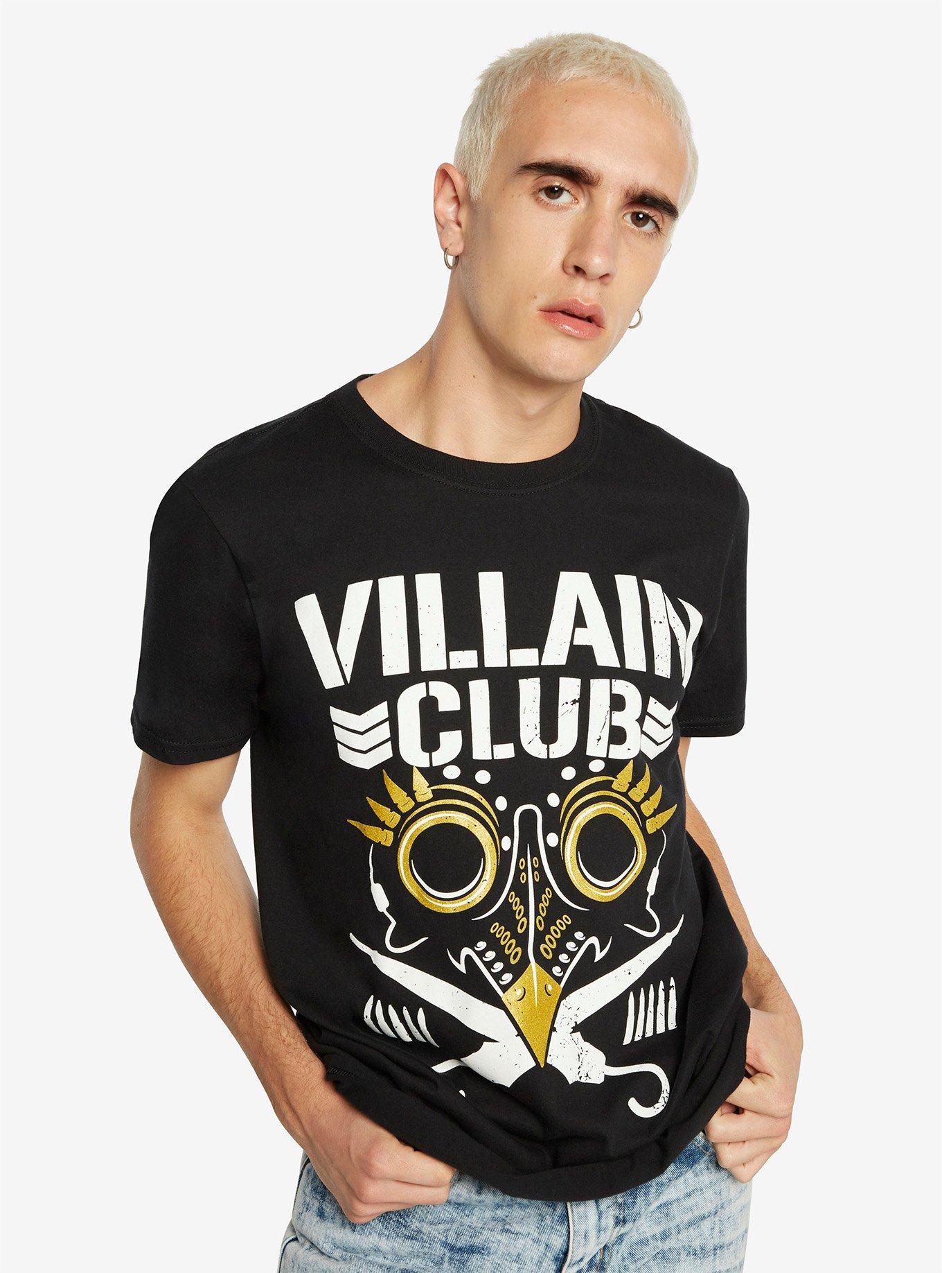 New Japan Pro-Wrestling Bullet Club Villain Club Gold Accent T-Shirt, , alternate