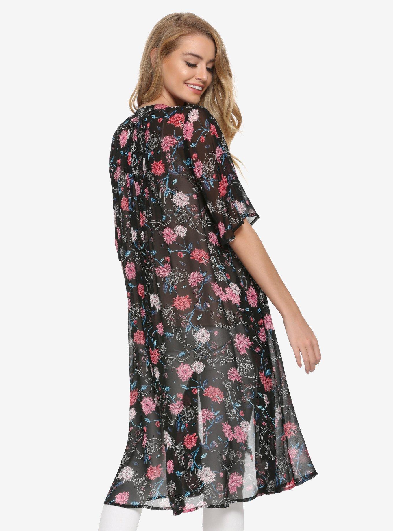 Disney Mulan Floral Kimono, , alternate