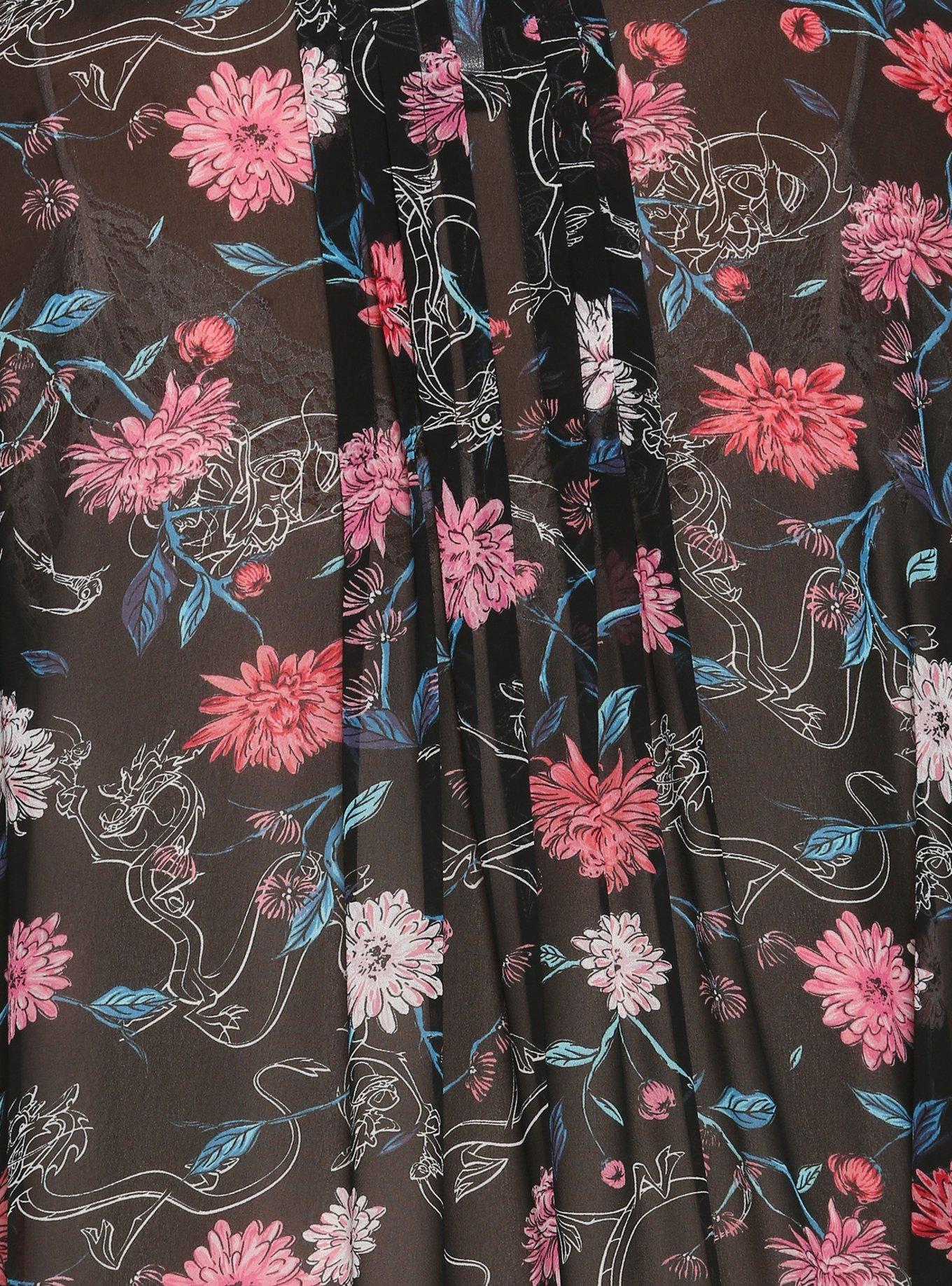 Disney Mulan Floral Kimono, , alternate