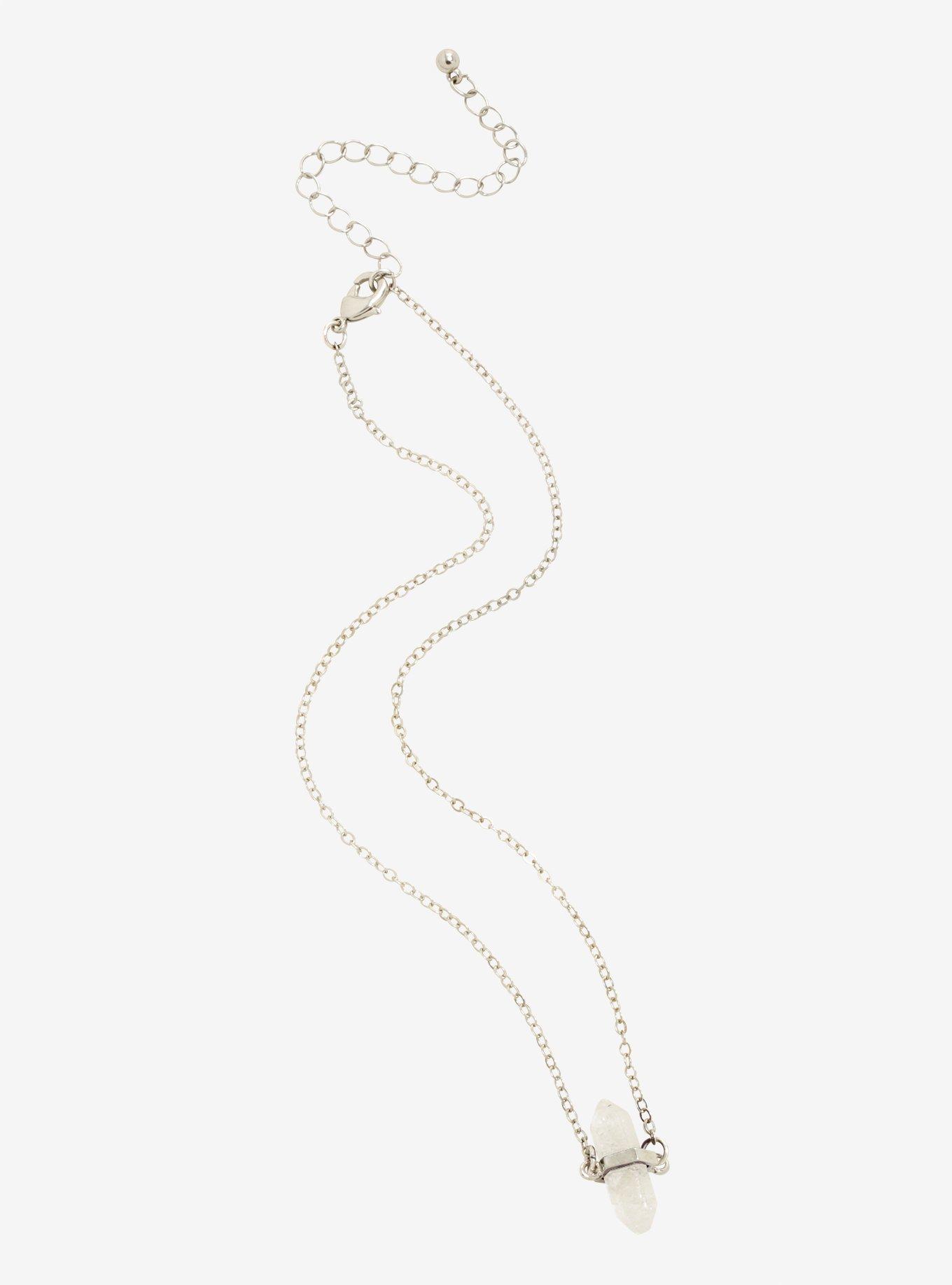 Healing Crystals Clear Quartz Necklace, , alternate