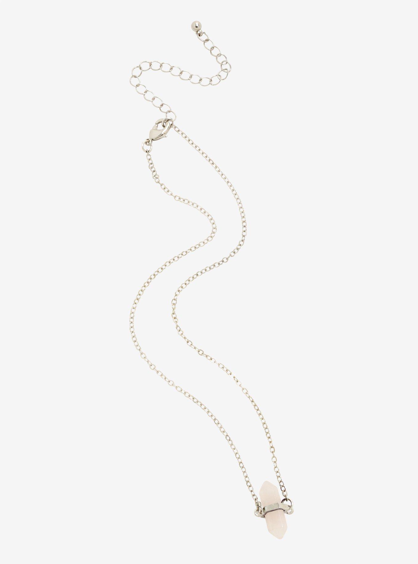 Healing Crystals Rose Quartz Necklace, , alternate