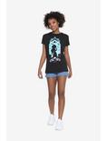 Disney Aladdin Jasmine Watercolor Silhouette Girls T-Shirt, HEATHER GREY, alternate