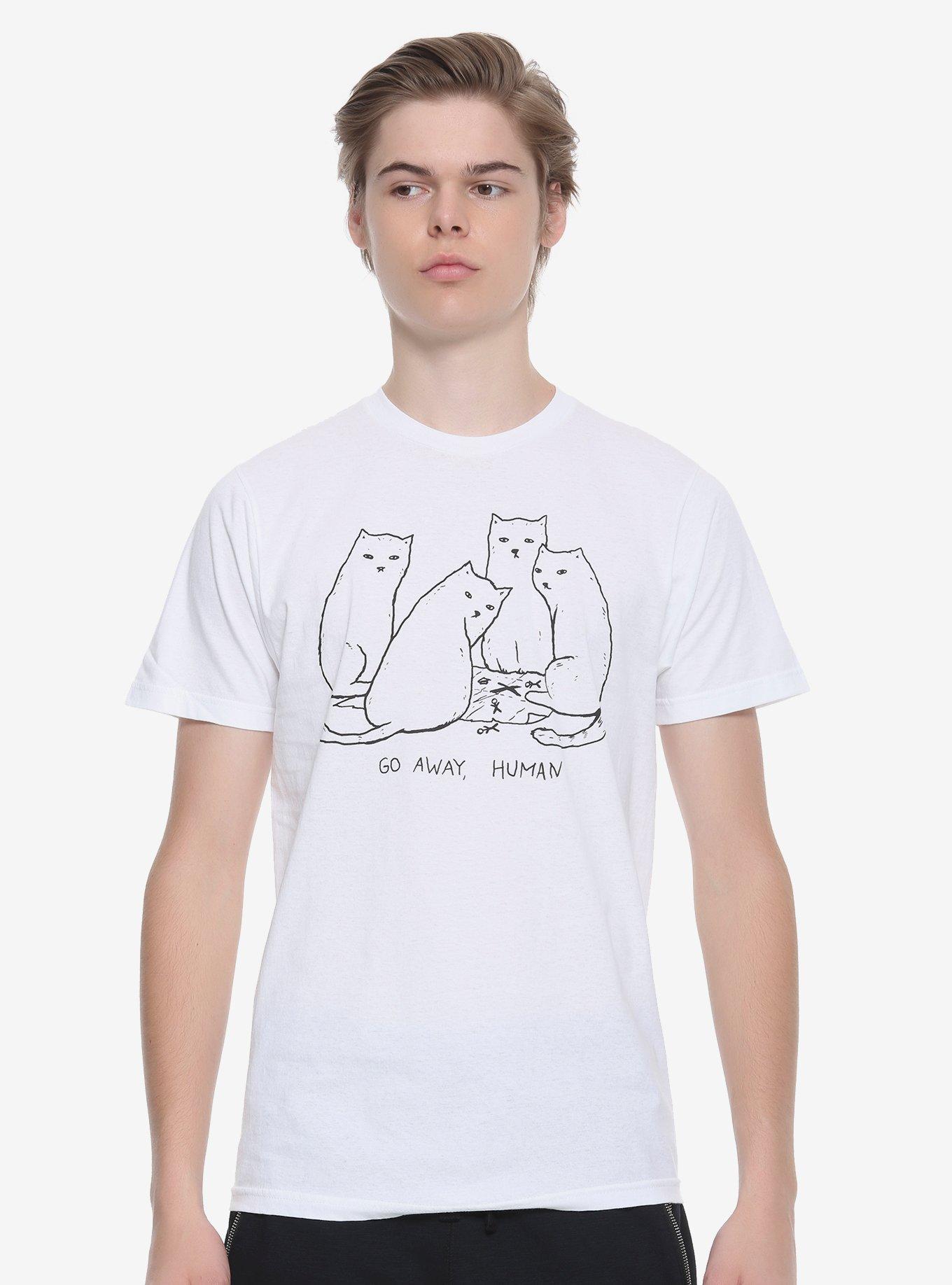 Go Away Human Cat T-Shirt Hot Topic Exclusive, , alternate