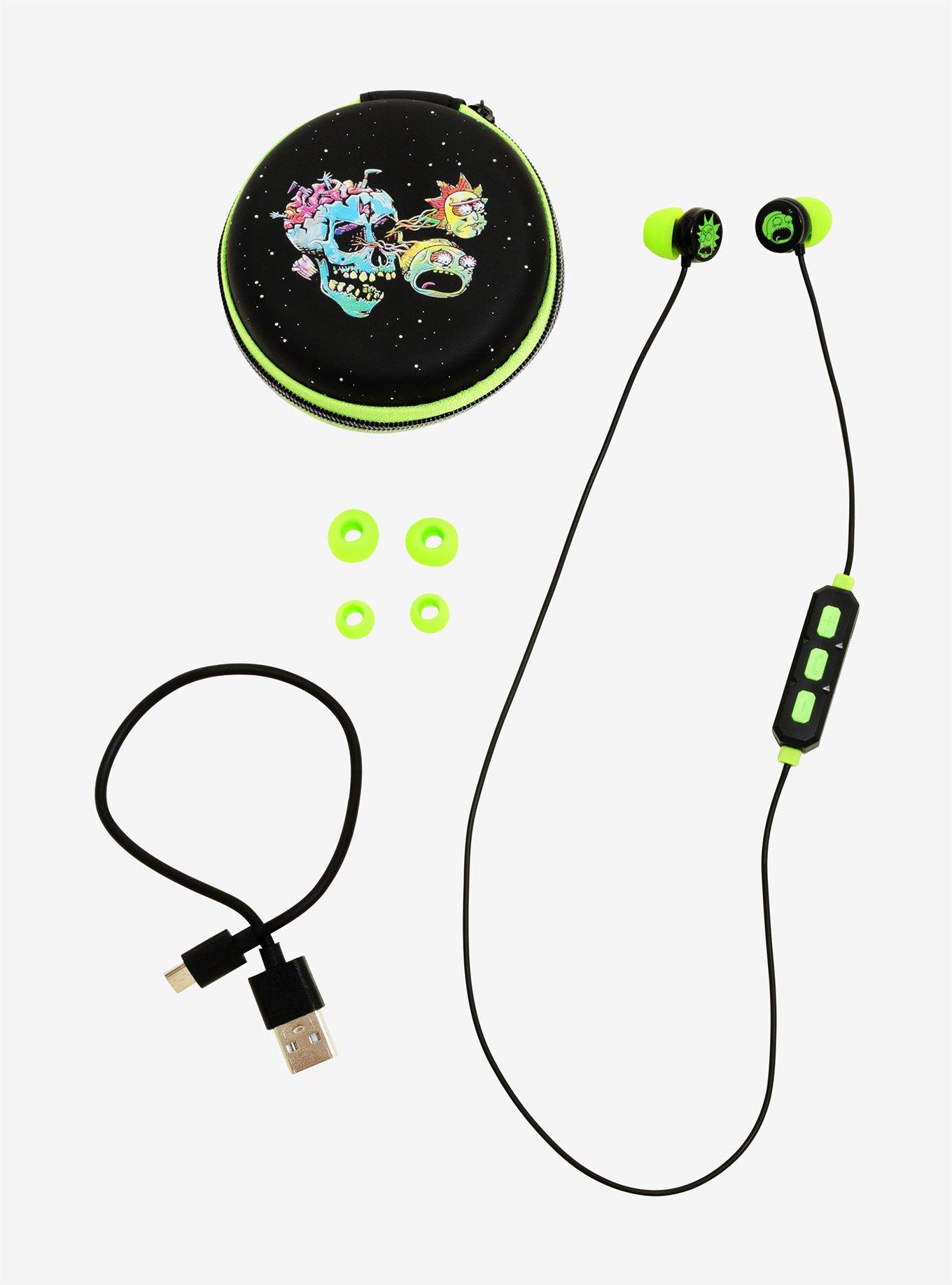 Rick And Morty Skull Pouch Bluetooth Earbuds, , alternate