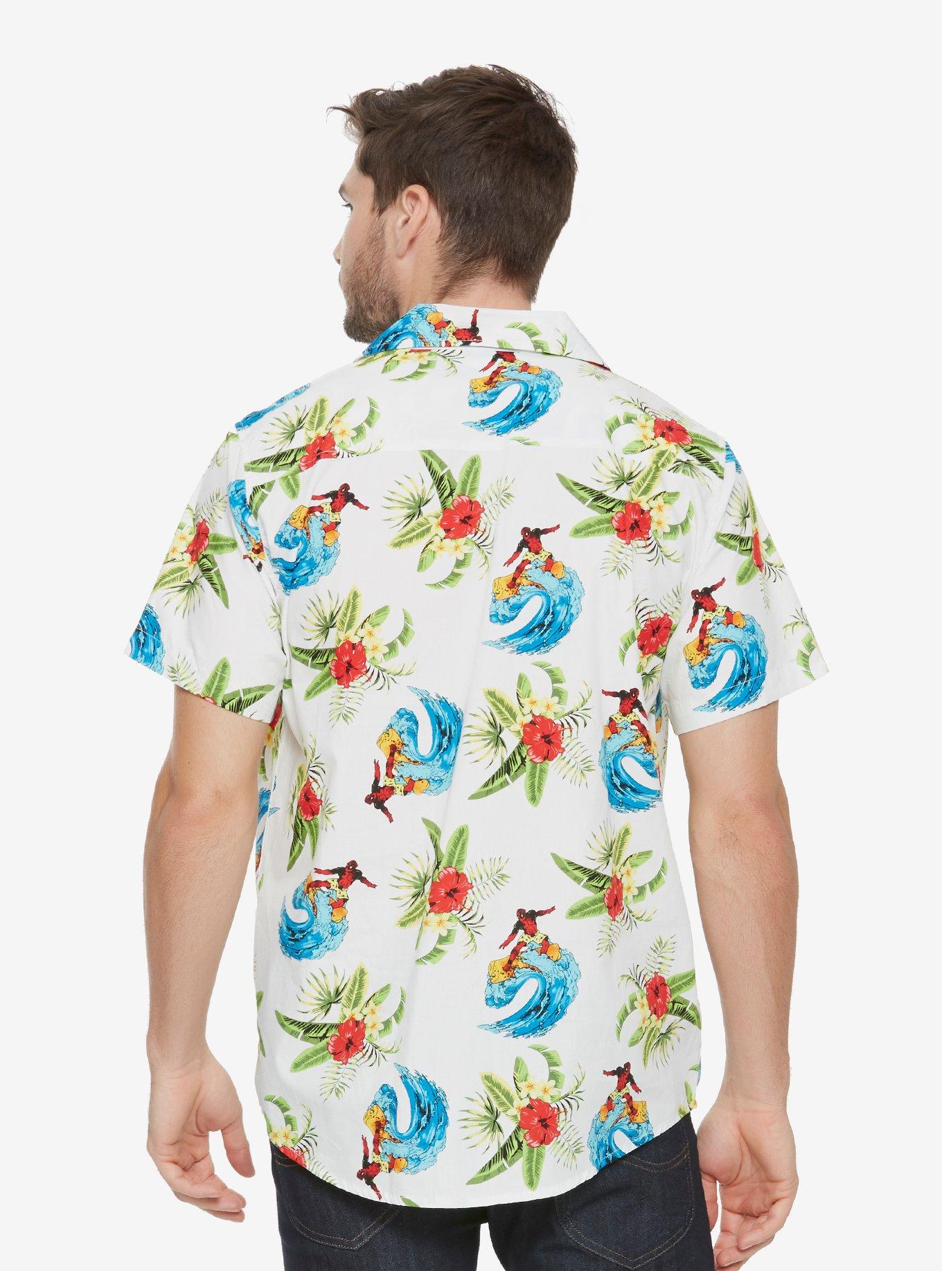 Marvel Deadpool Tropical Surf Woven Button-Up - BoxLunch Exclusive, , alternate