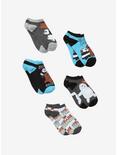 We Bare Bears Blue & Grey No-Show Socks 5 Pair, , alternate