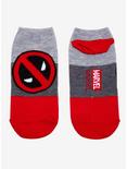 Marvel Deadpool Logo Colorblock No-Show Socks, , alternate