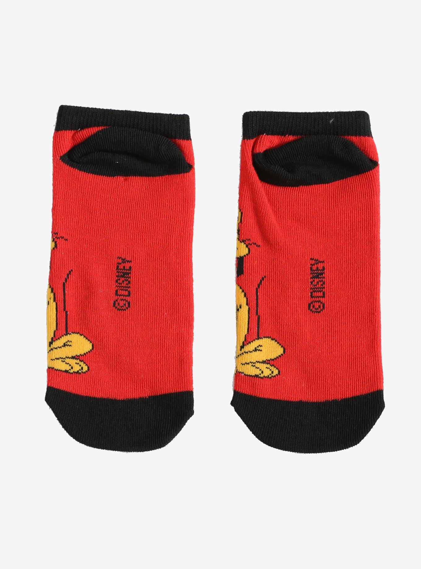 Disney Pluto Red No-Show Socks, , alternate