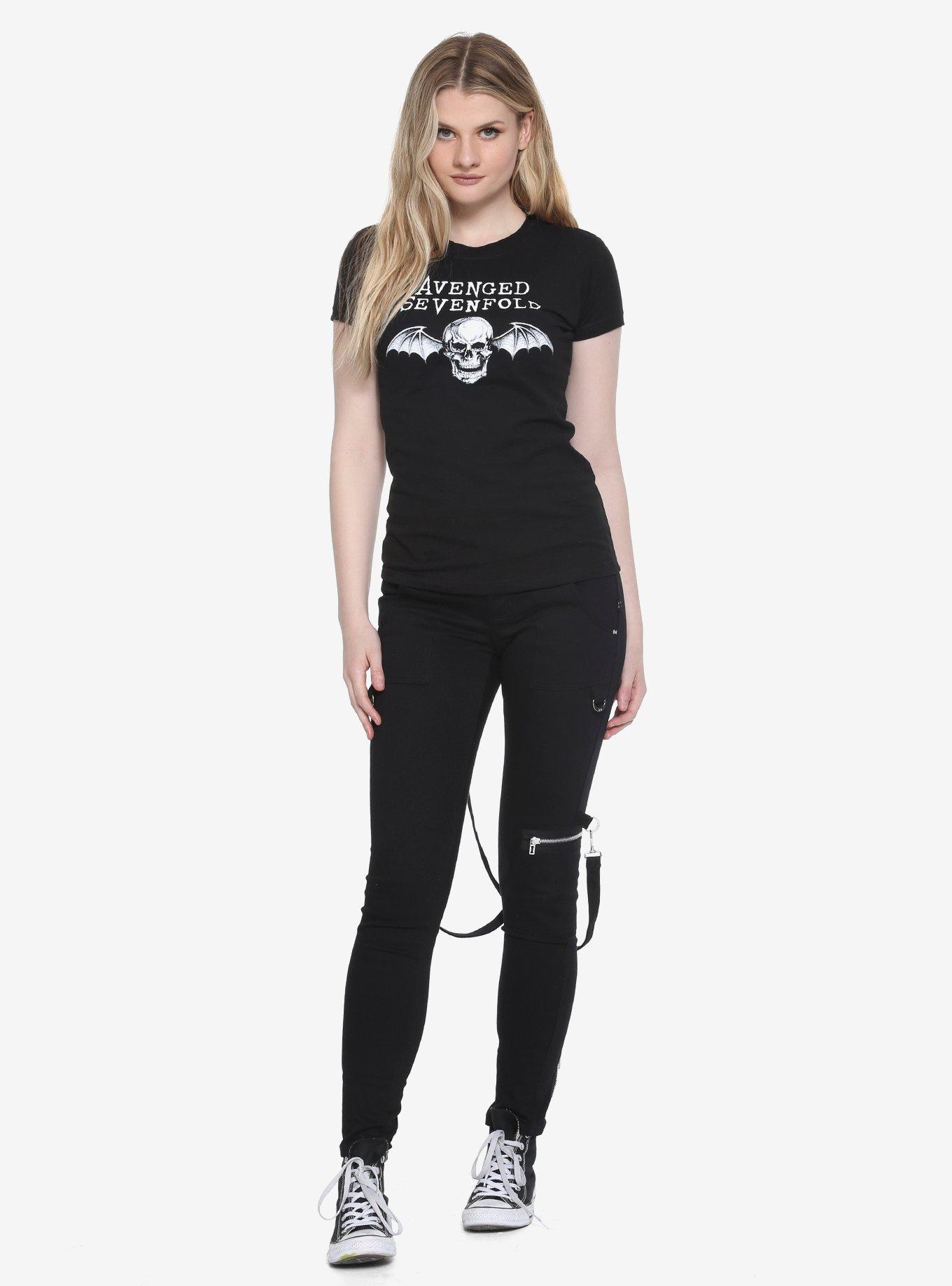 Avenged Sevenfold Deathbat Girls T-Shirt, , alternate
