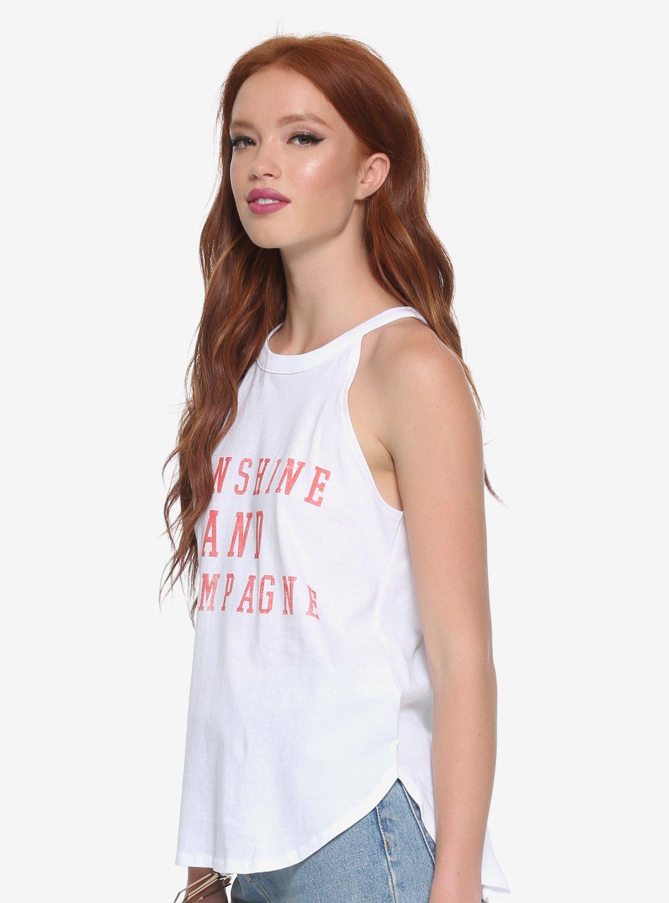 Sunshine And Champagne Womens Tank Top, , alternate