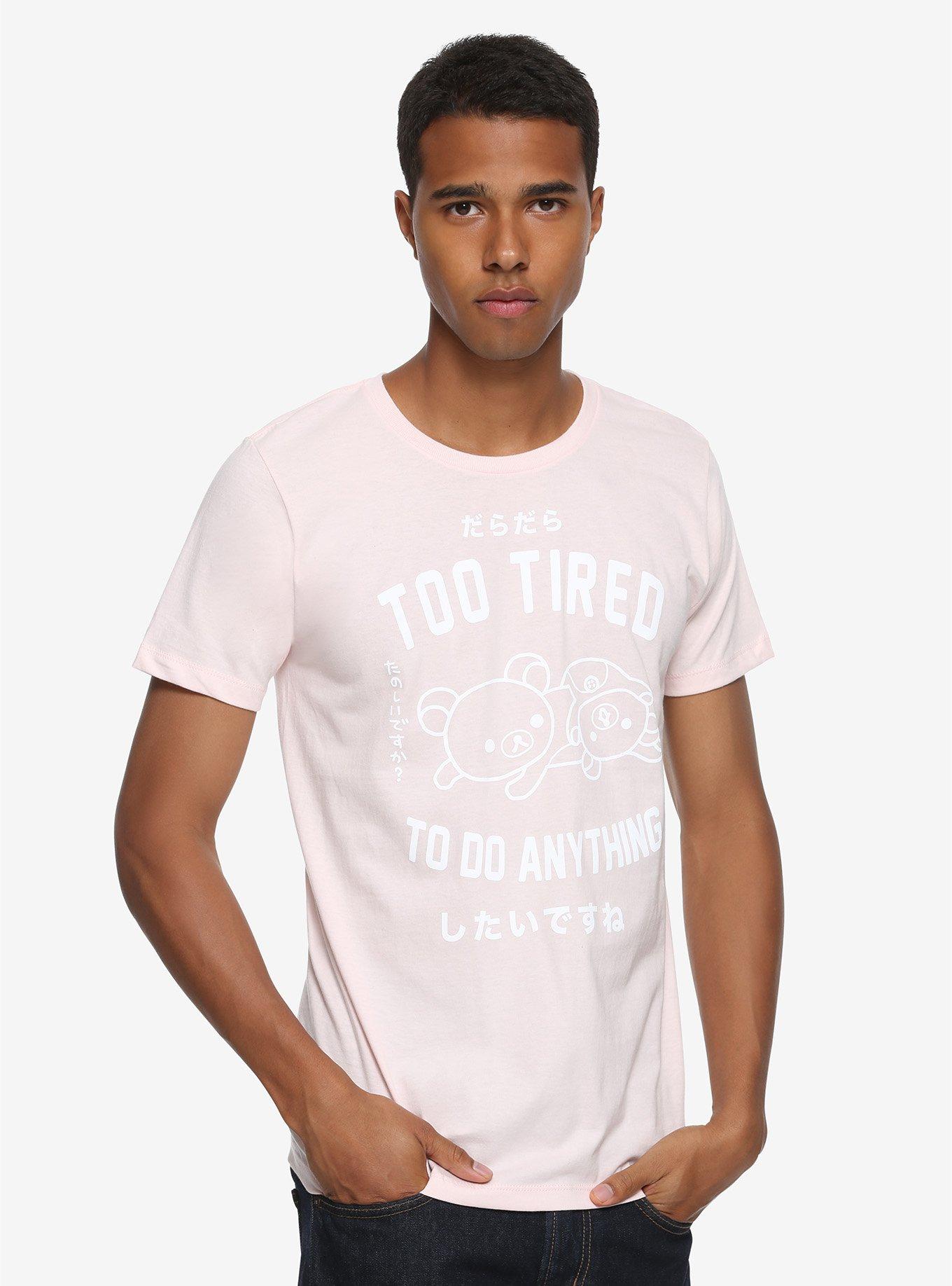 Rilakkuma Too Tired Pink T-Shirt Hot Topic Exclusive, , alternate