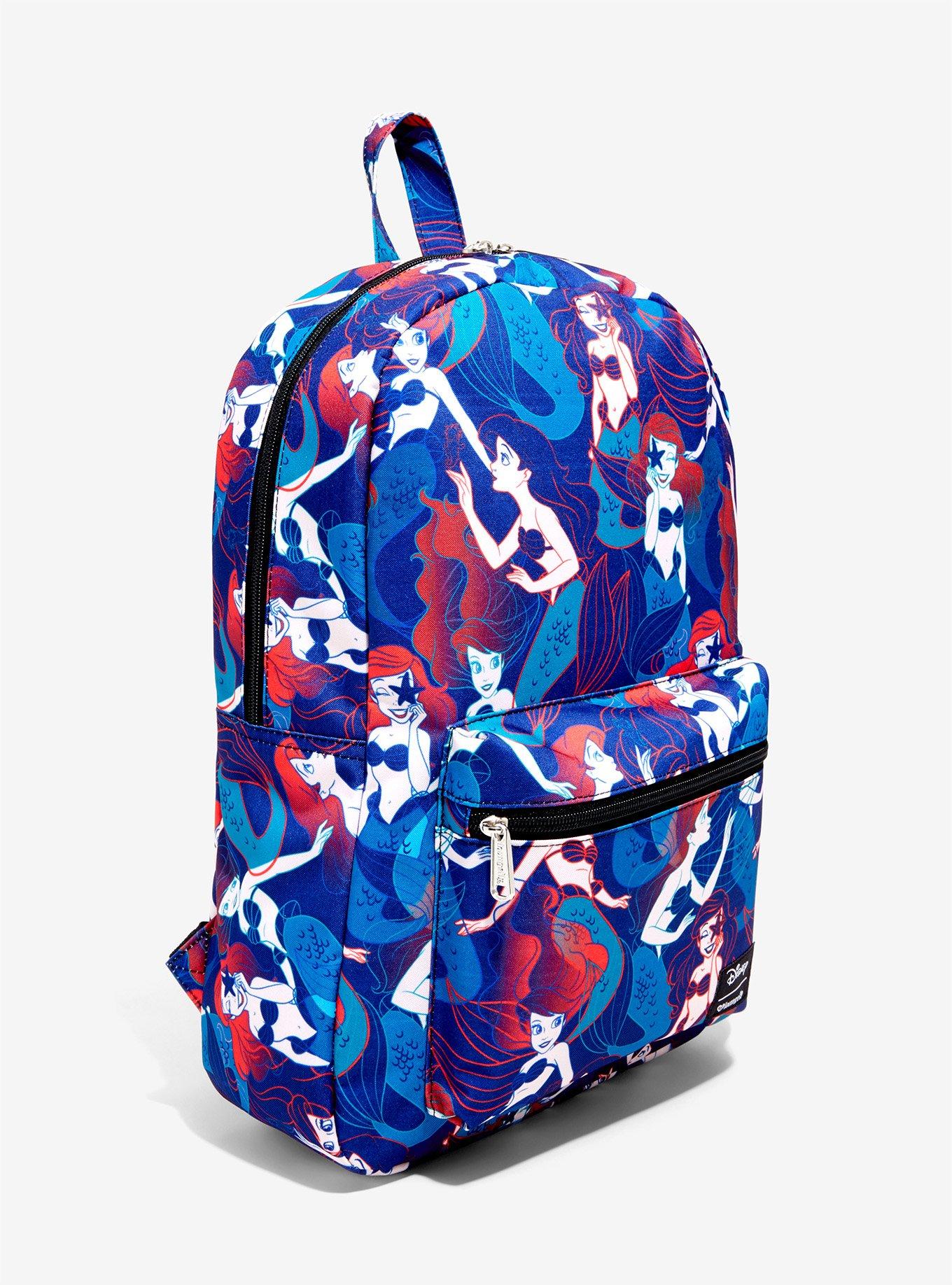 Loungefly Disney The Little Mermaid Jewel Tone Backpack, , alternate