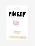 Pin God No Love Pink Enamel Pin, , alternate