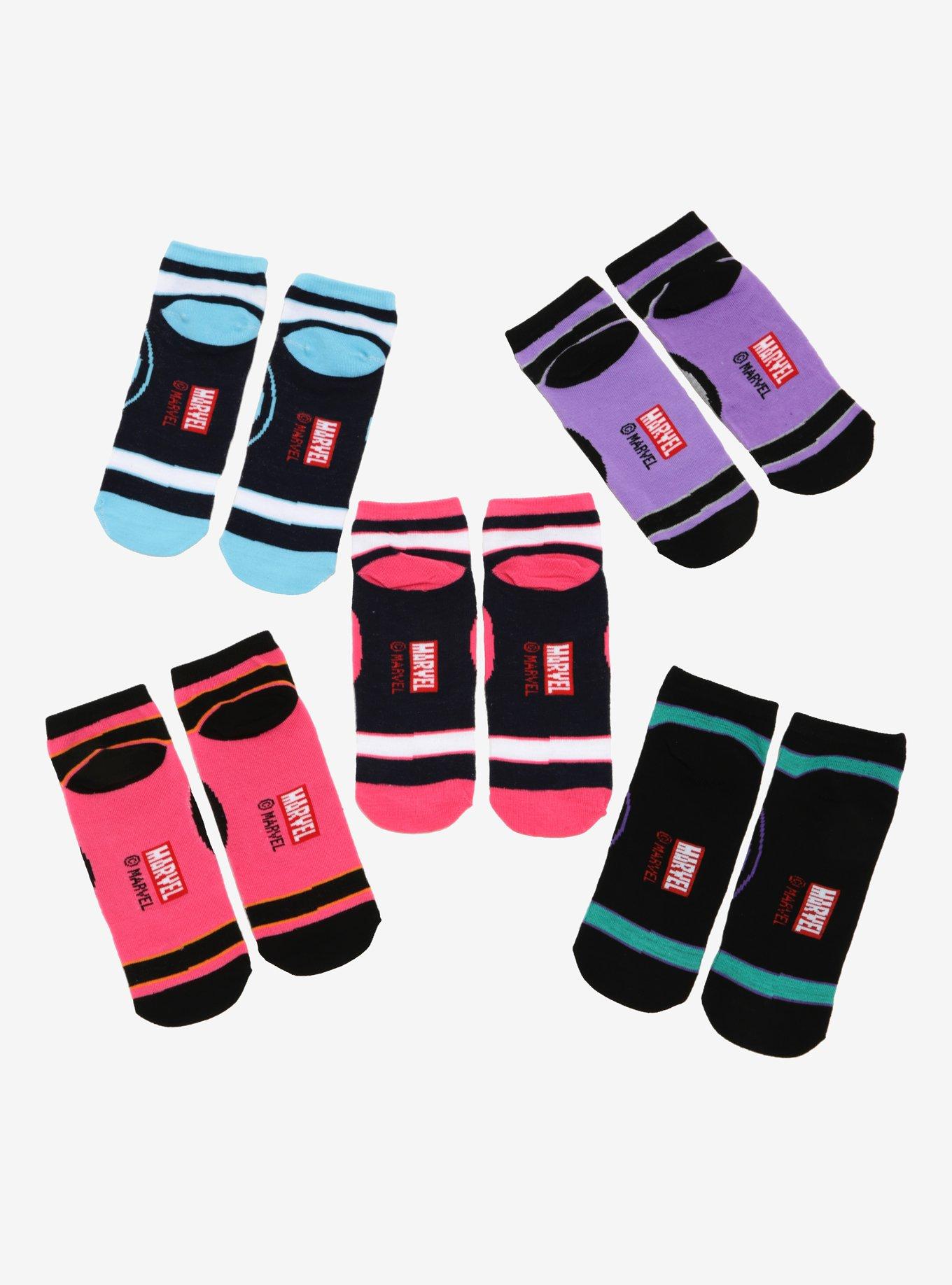 Marvel The Avengers Pastel No-Show Socks 5 Pair, , alternate