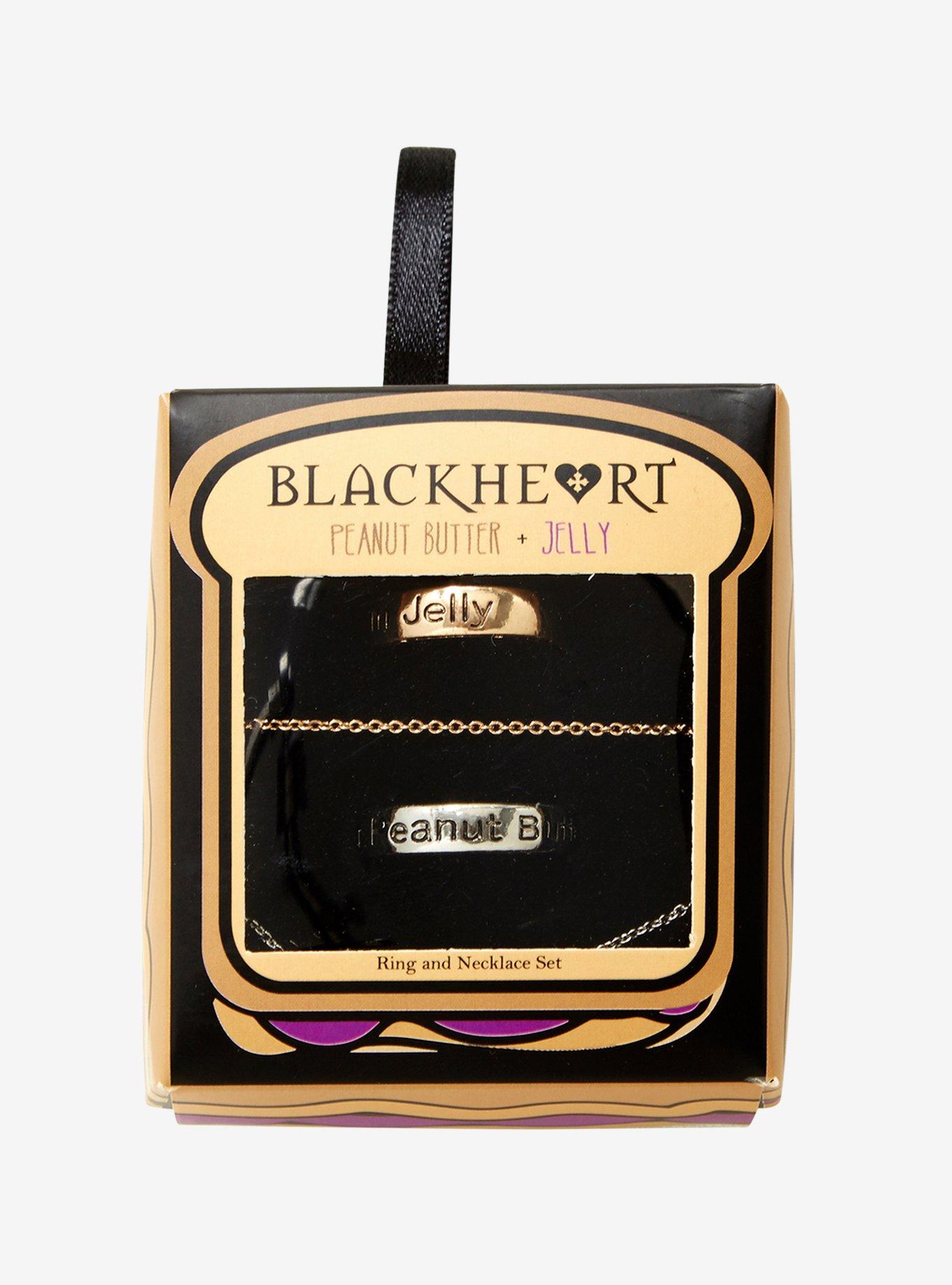 Blackheart Peanut Butter & Jelly Ring Necklace Box Set, , alternate