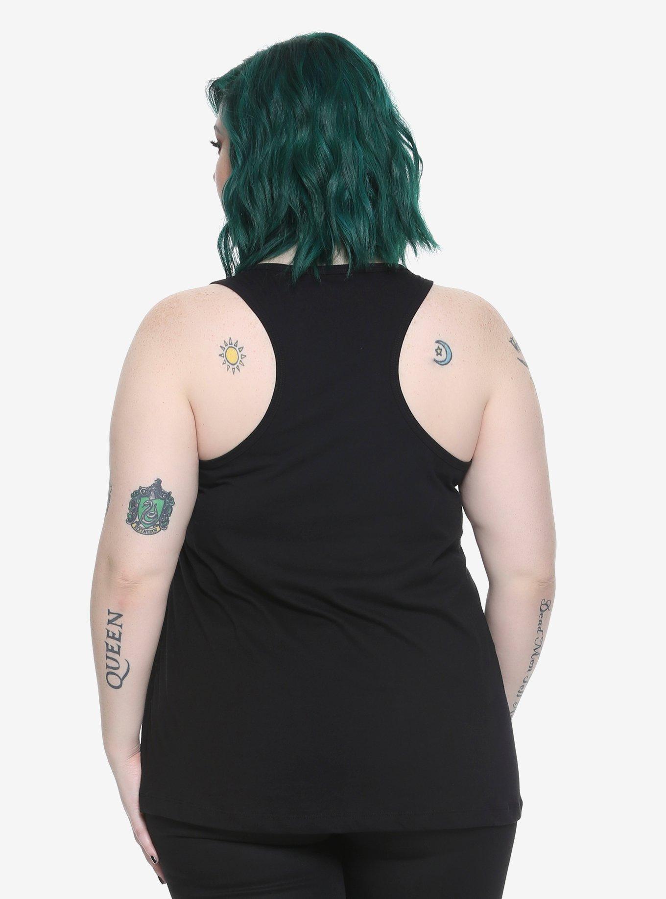 Her Universe Marvel Black Panther Logo Girls Tank Top Plus Size, BLACK, alternate