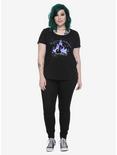 Disney Tangled Lanterns Silhouette Girls T-Shirt Plus Size, BLACK, alternate