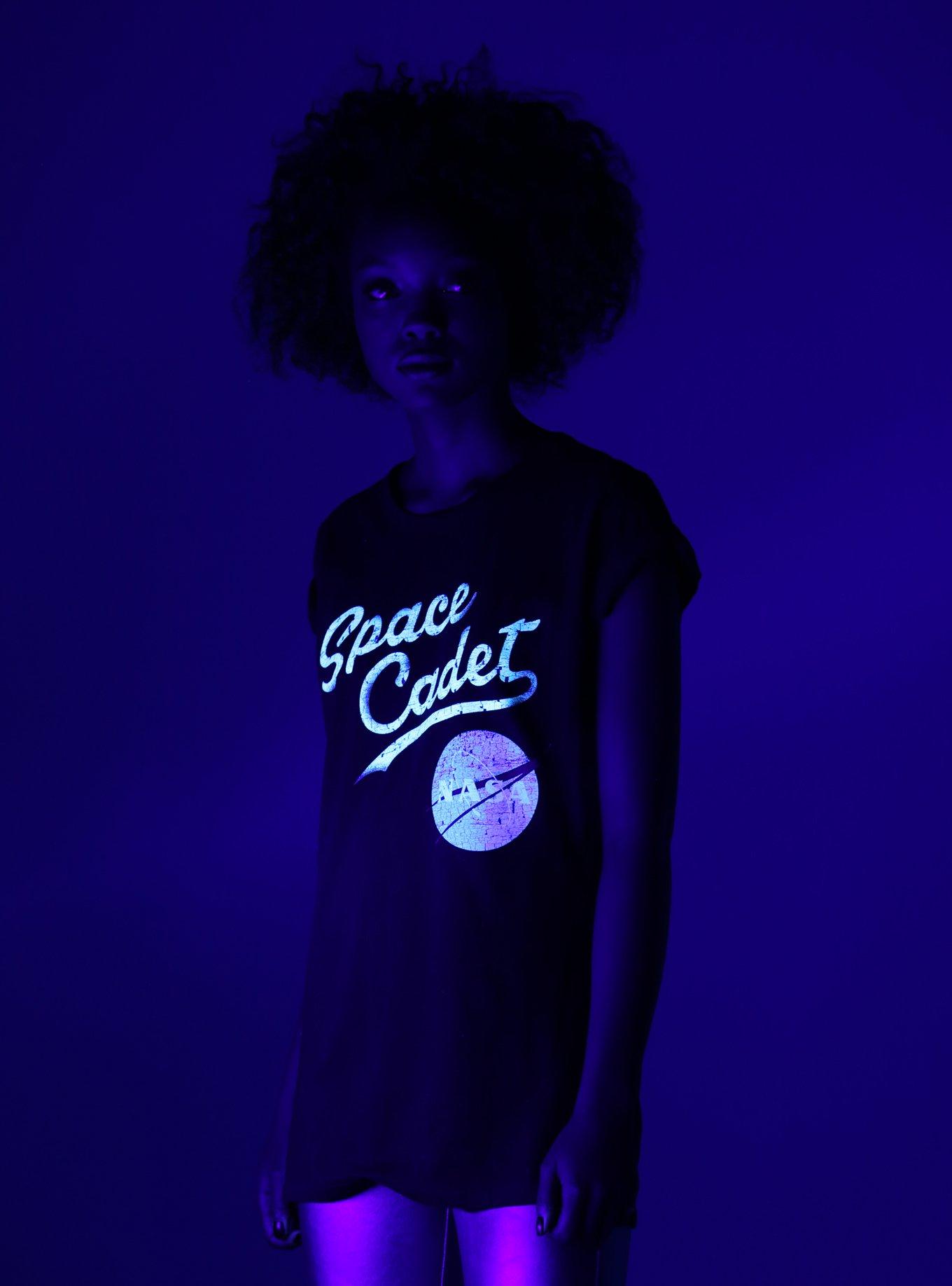 NASA Glow-In-The-Dark Space Cadet Girls T-Shirt, , alternate