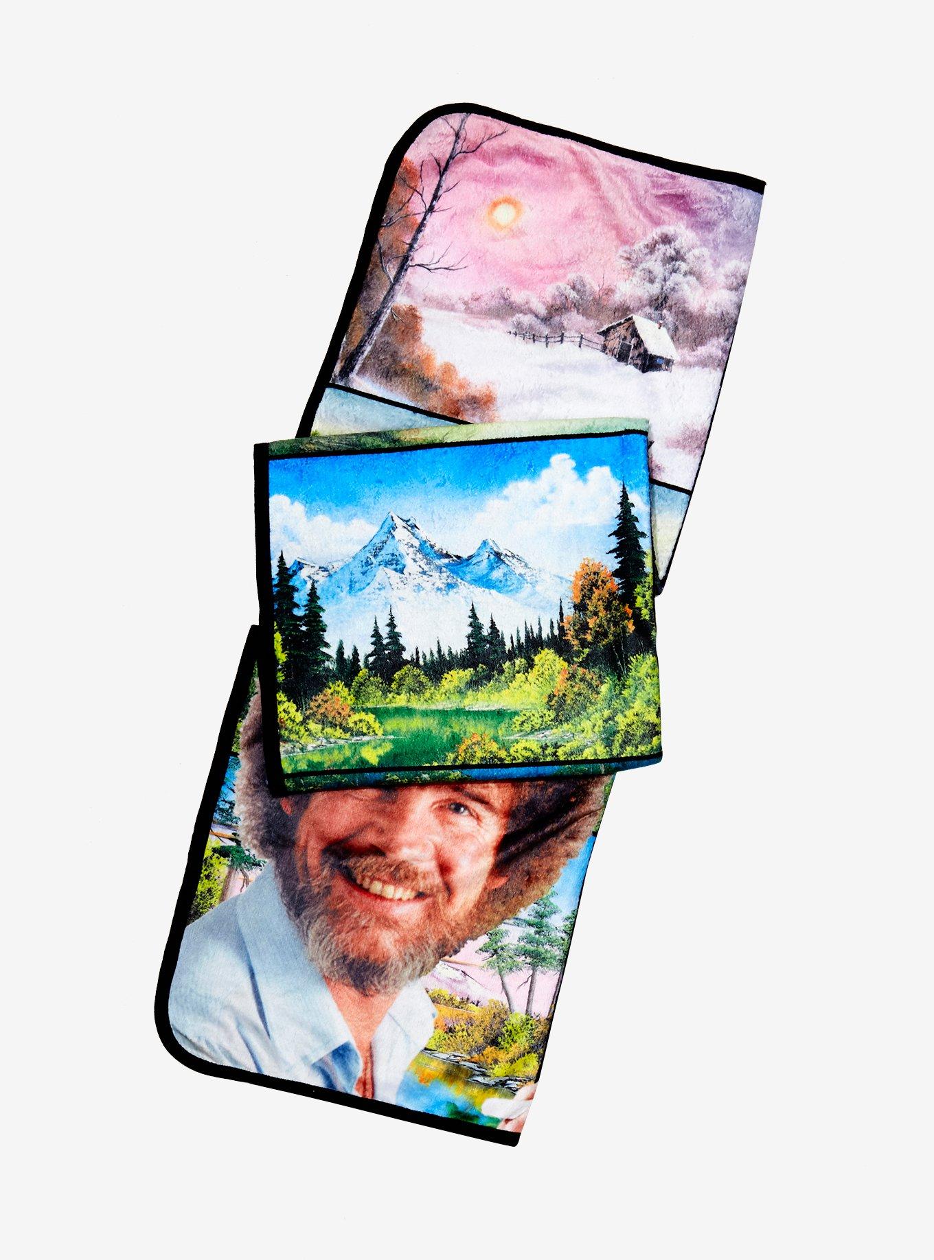 Bob Ross Art Throw Blanket, , alternate