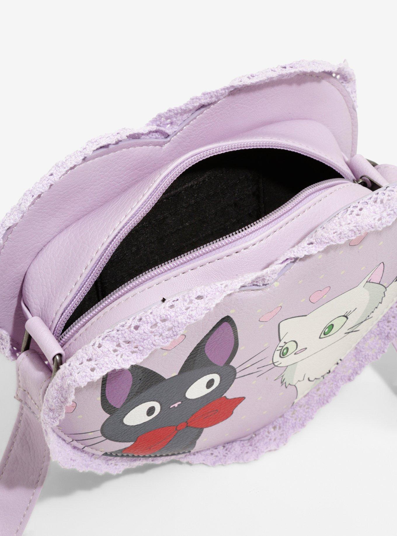 Studio Ghibli Kiki's Delivery Service Jiji & Lily Heart Crossbody Bag, , alternate