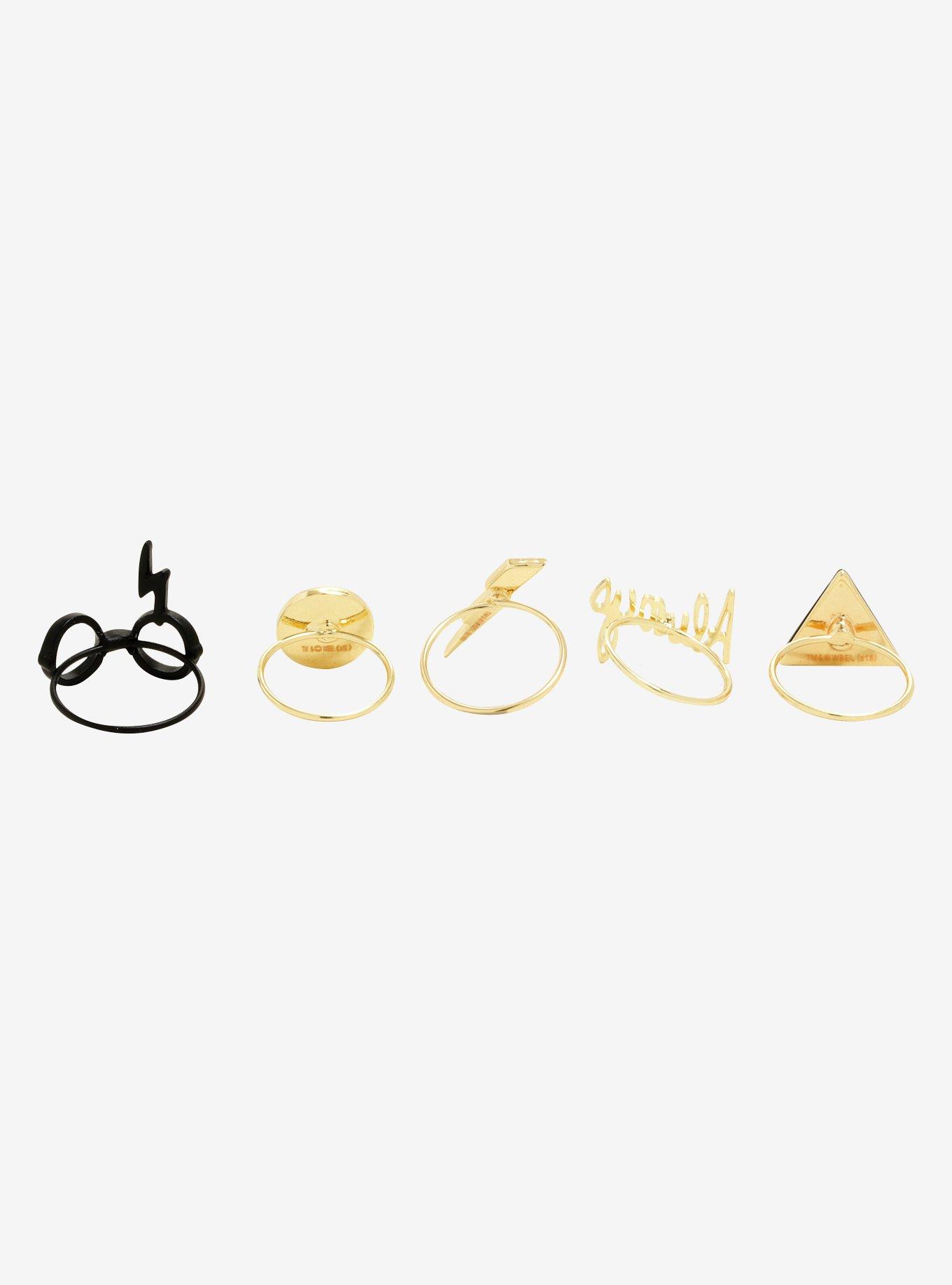 Harry Potter Symbols Dainty Ring Set, , alternate