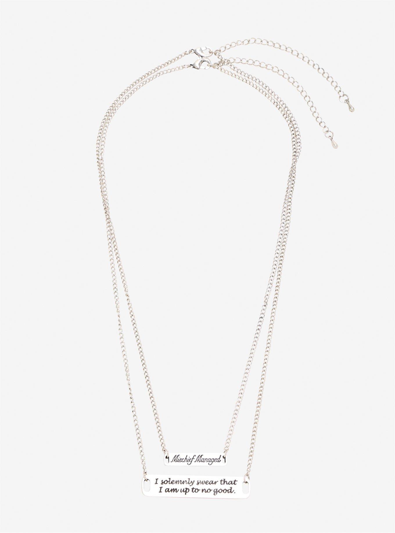 Harry Potter Mischief Managed Best Friend Necklace Set, , alternate