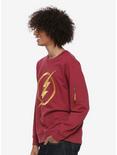 DC Comics The Flash Logo Zipper Crewneck Sweatshirt, , alternate