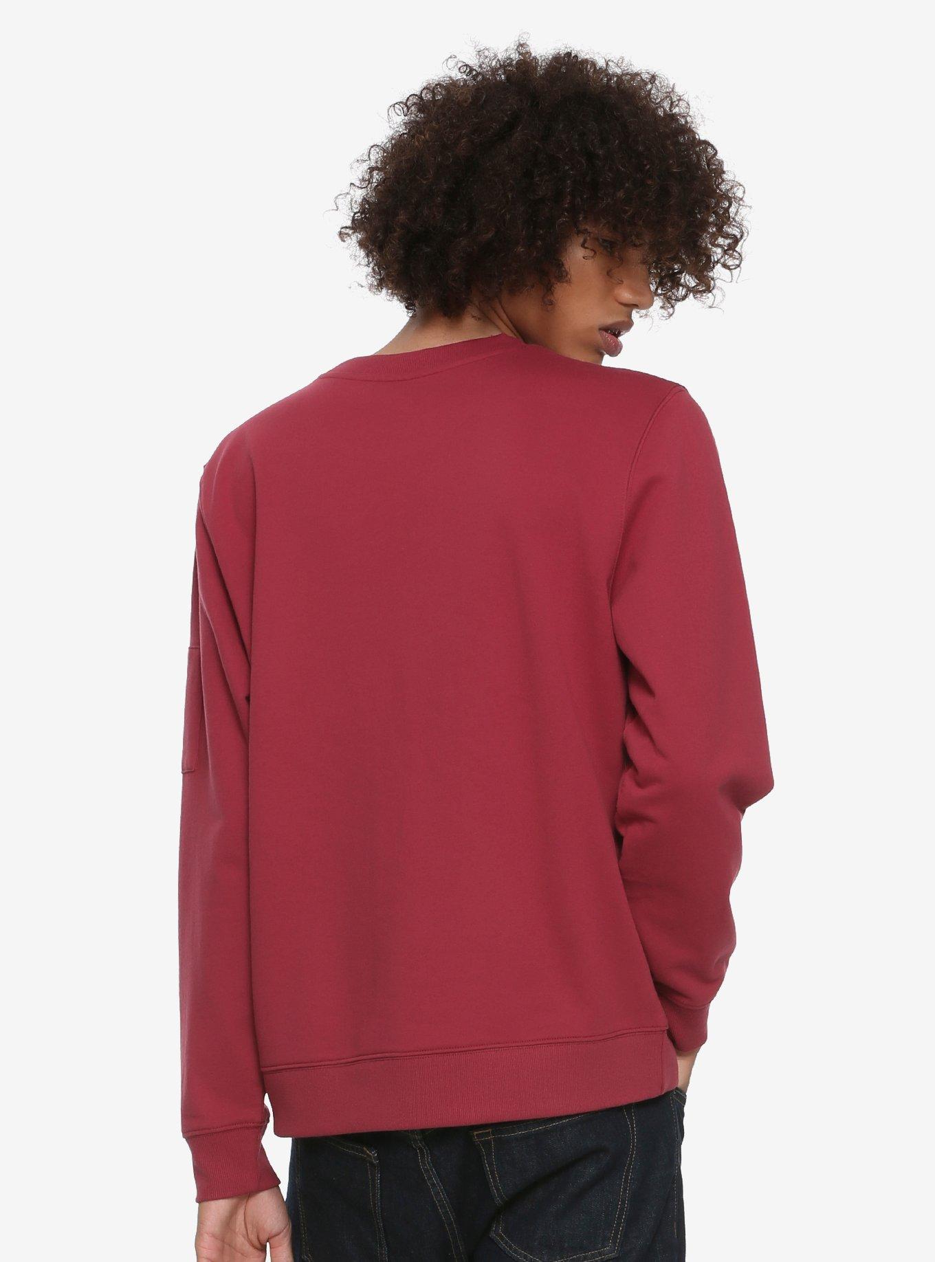 DC Comics The Flash Logo Zipper Crewneck Sweatshirt, , alternate