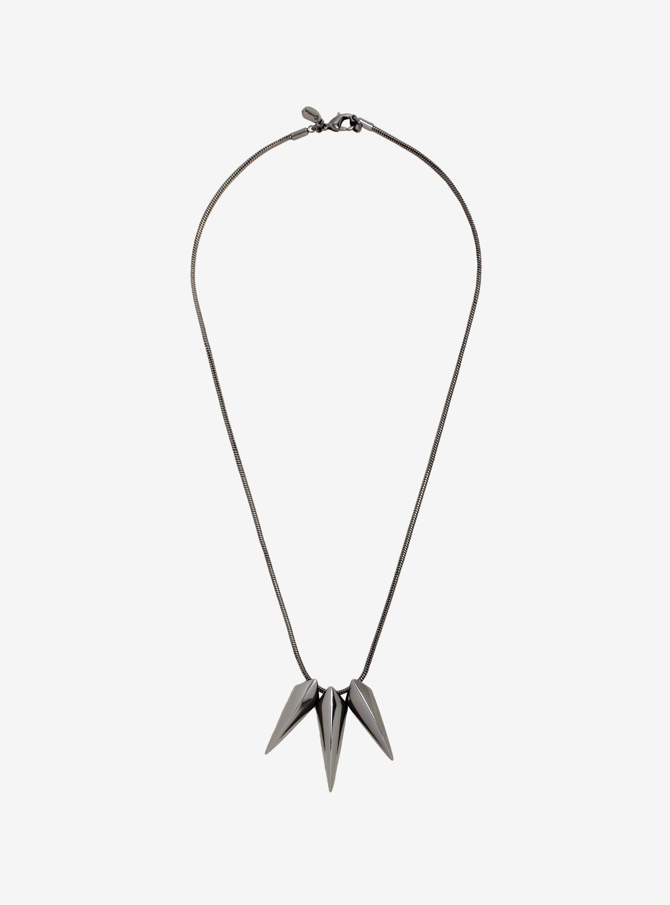 Marvel Black Panther Hematite Talon Necklace By Rocklove, , alternate
