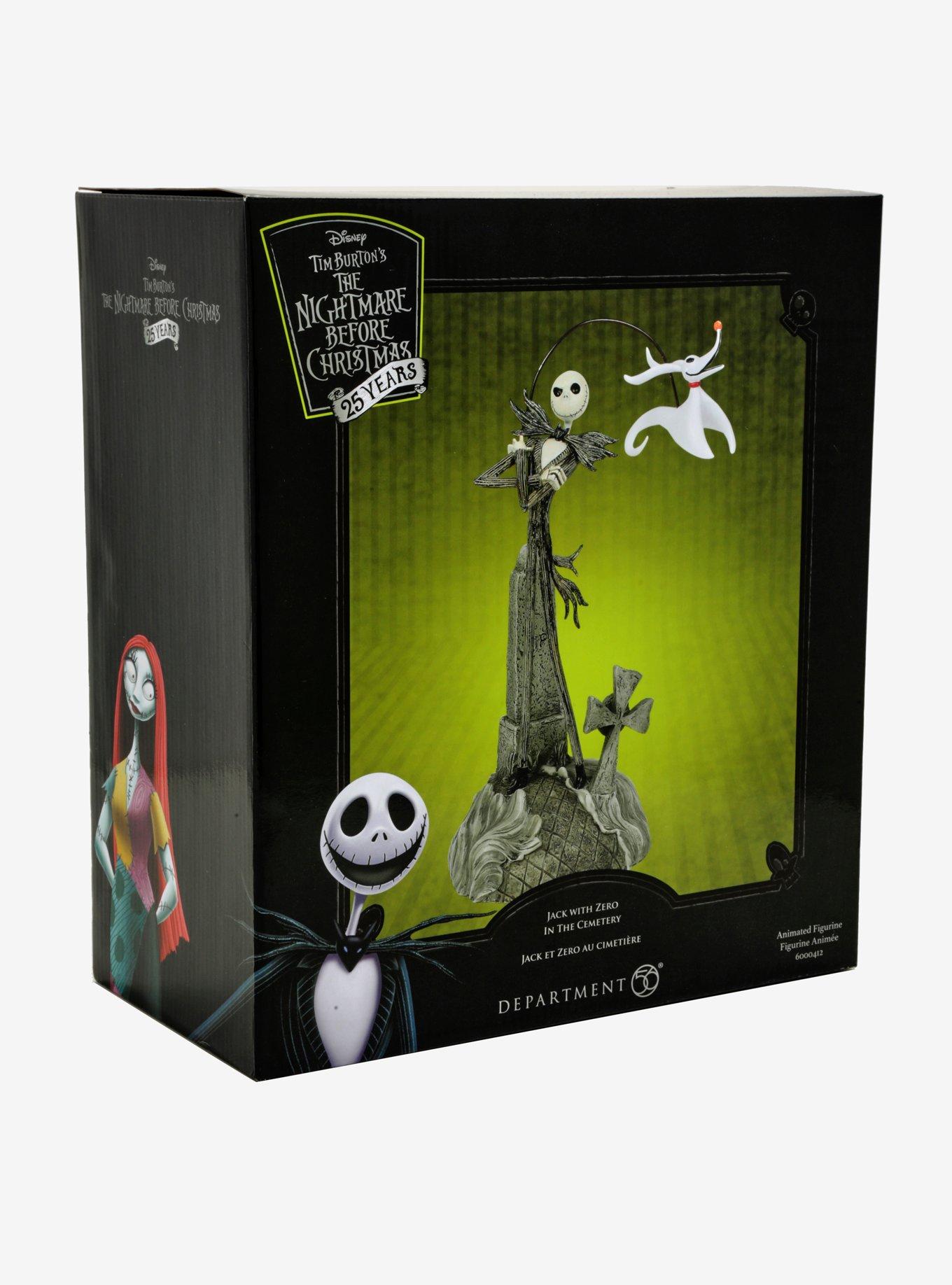 The Nightmare Before Christmas Jack & Zero Graveyard Animated Figurine, , alternate