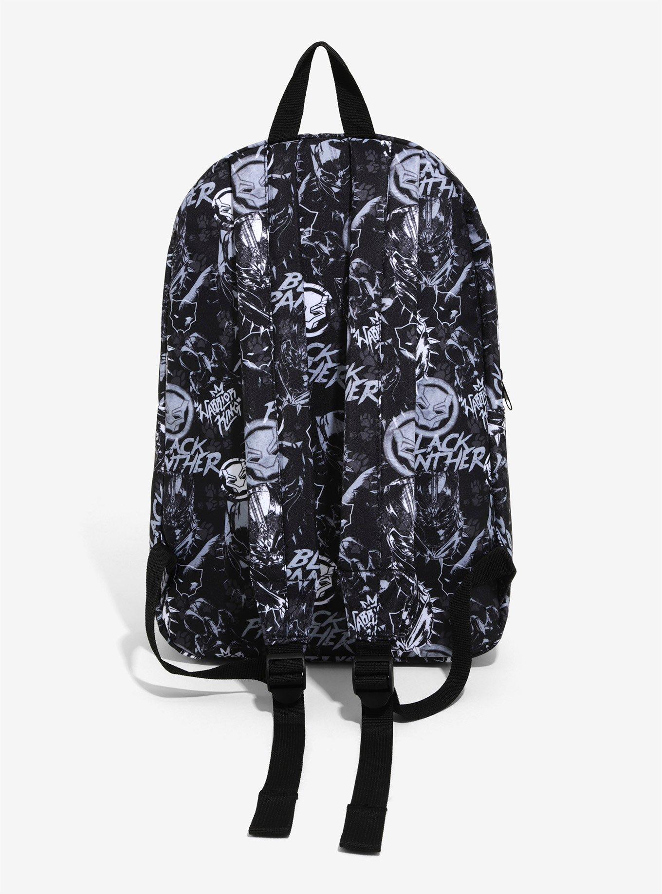 Marvel Black Panther Logo Print Backpack, , alternate