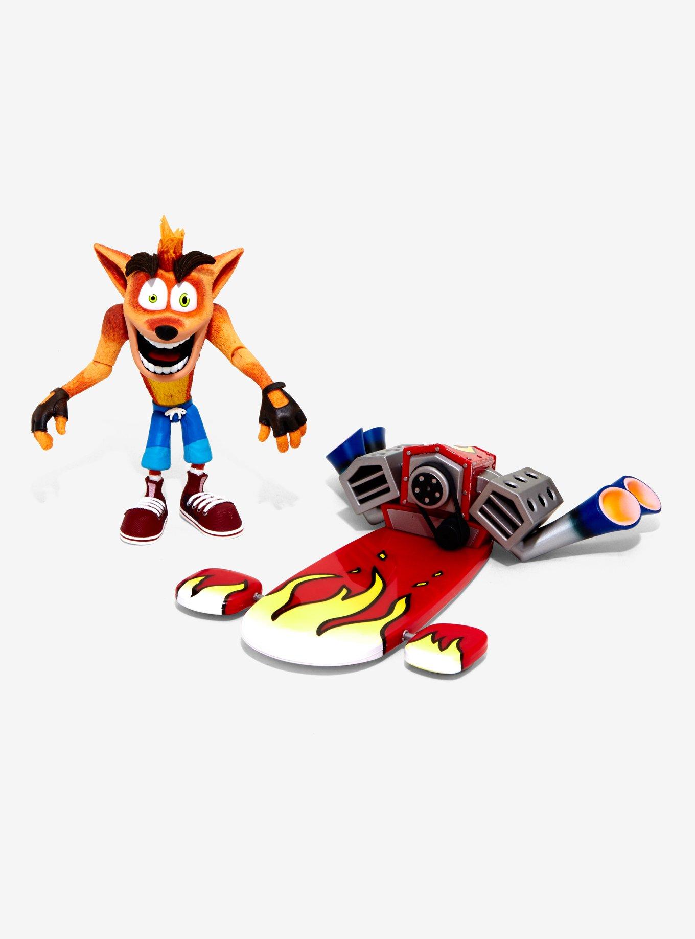 Crash Bandicoot With Jet Board Deluxe Action Figure, , alternate