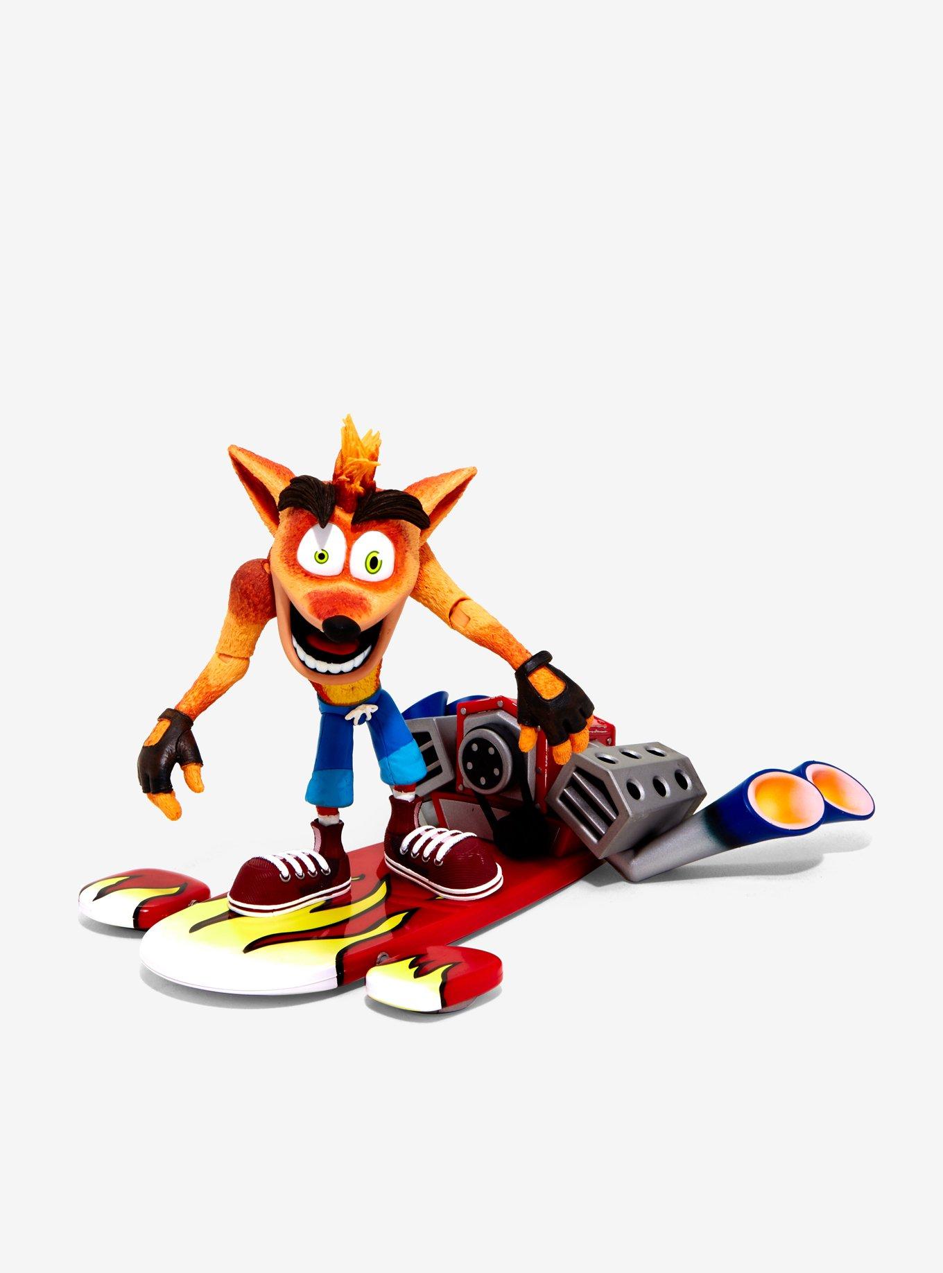 Crash Bandicoot With Jet Board Deluxe Action Figure, , alternate