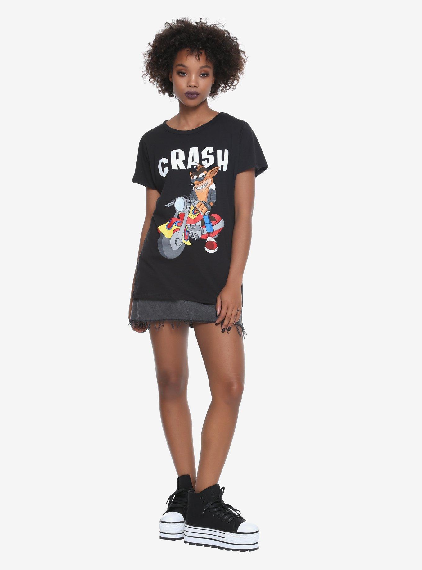 Crash Bandicoot Motorcycle Girls T-Shirt, MULTI COLOR, alternate