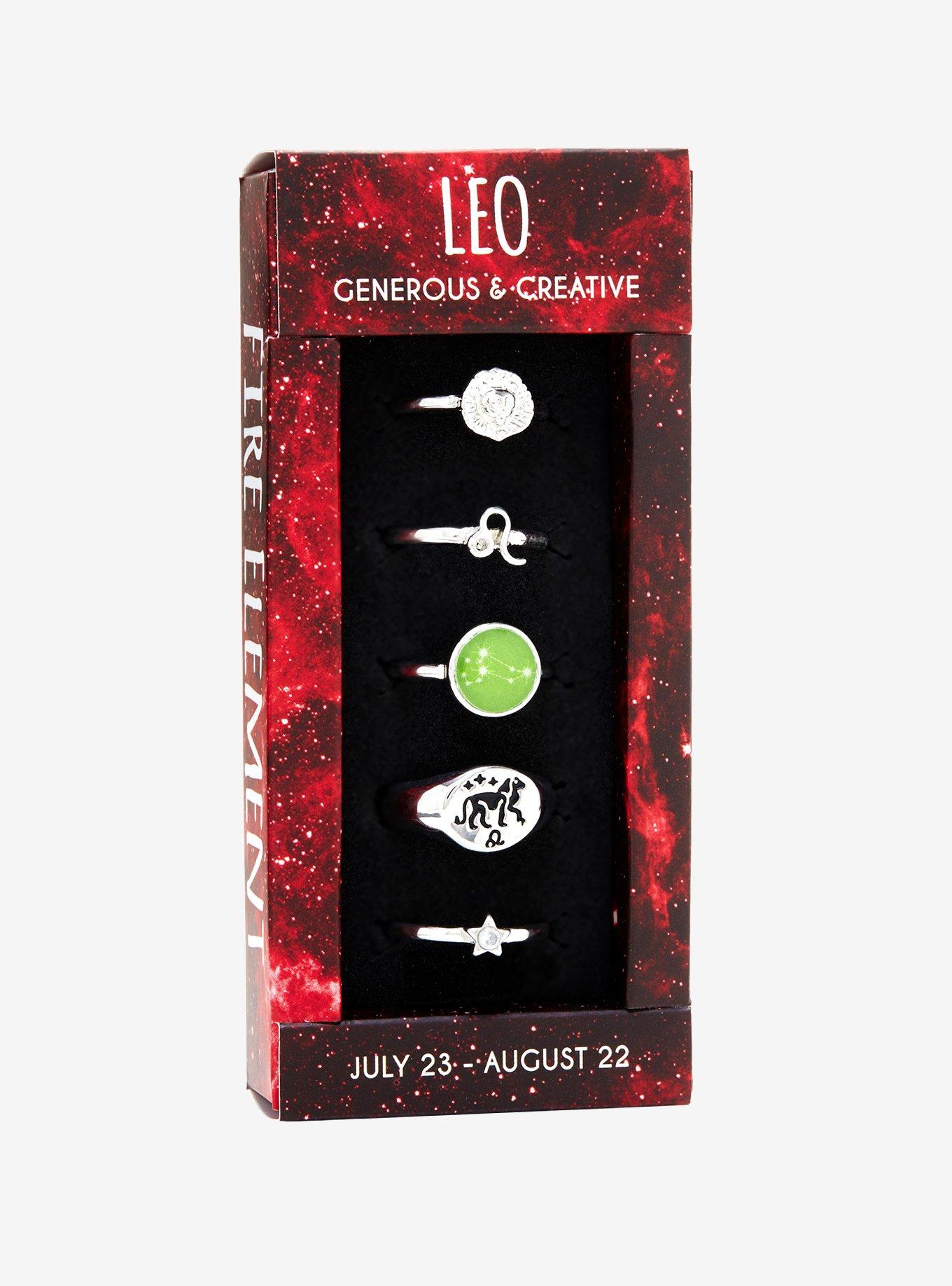 Zodiac Leo Ring Set, , alternate