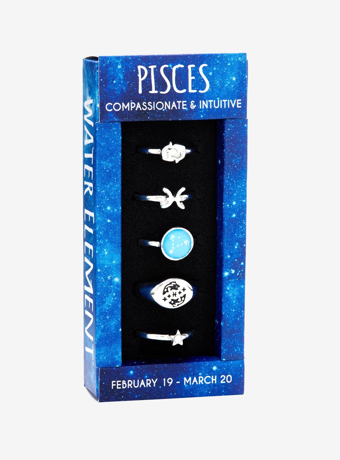 Zodiac Pisces Ring Set, , alternate