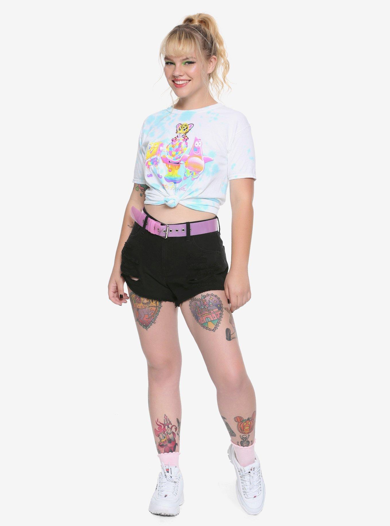 Lisa Frank X SpongeBob SquarePants Gumball Girls Knotted T-Shirt Hot Topic Exclusive, , alternate