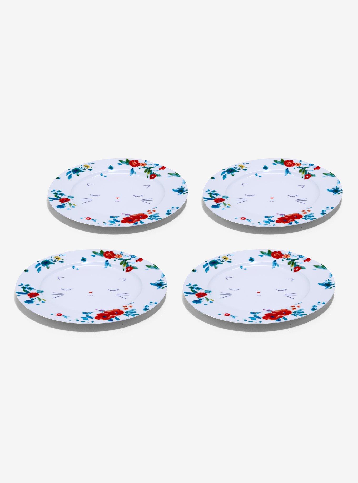 Floral Cat Dinner Plate Set, , alternate