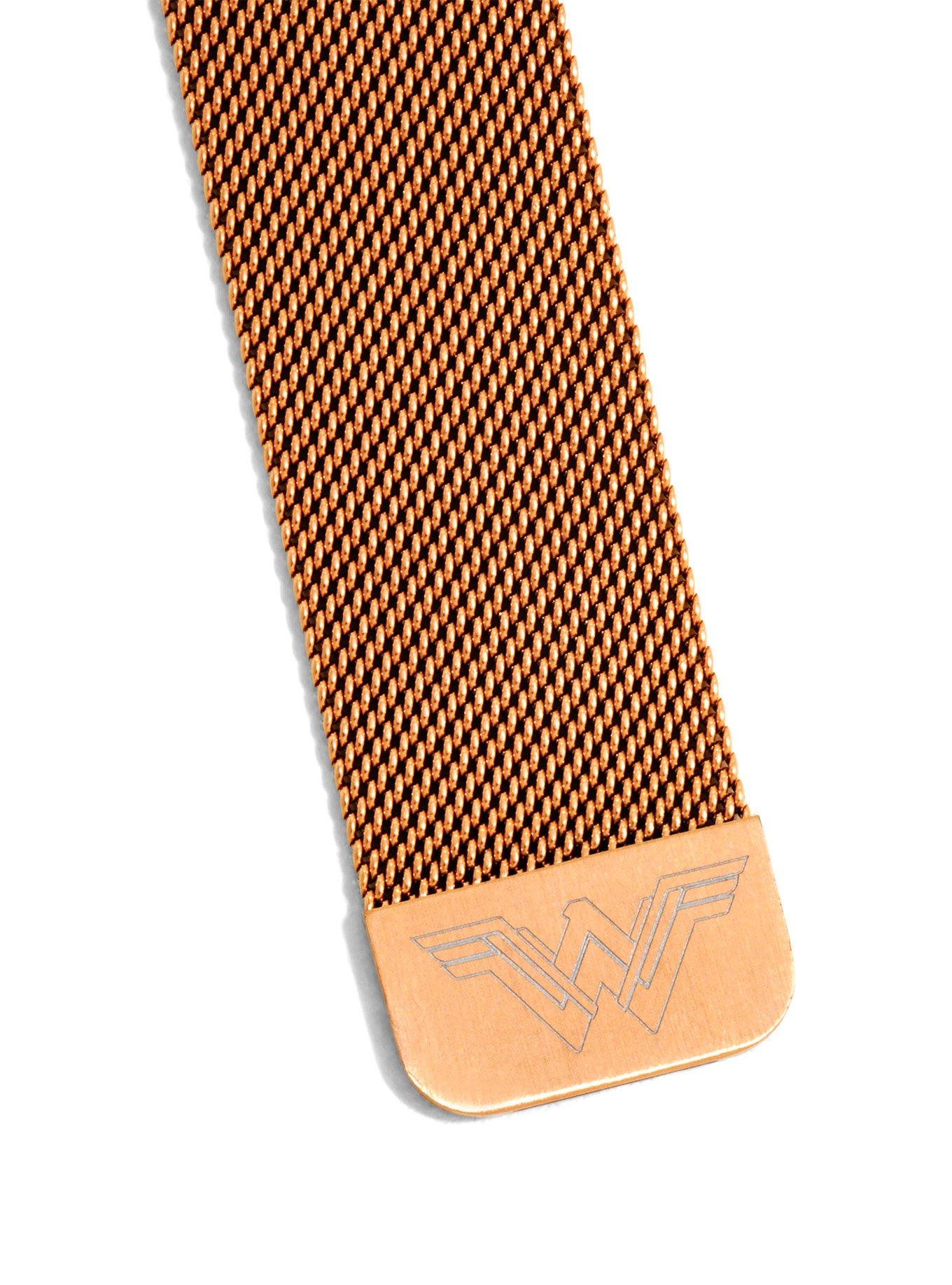 DC Comics Wonder Woman Rose Gold Mesh Smart Watch Case & Strap Set - BoxLunch Exclusive, , alternate