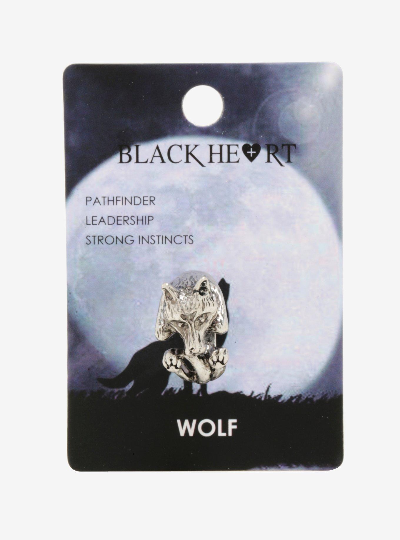 Blackheart Wolf Wrap Ring, , alternate