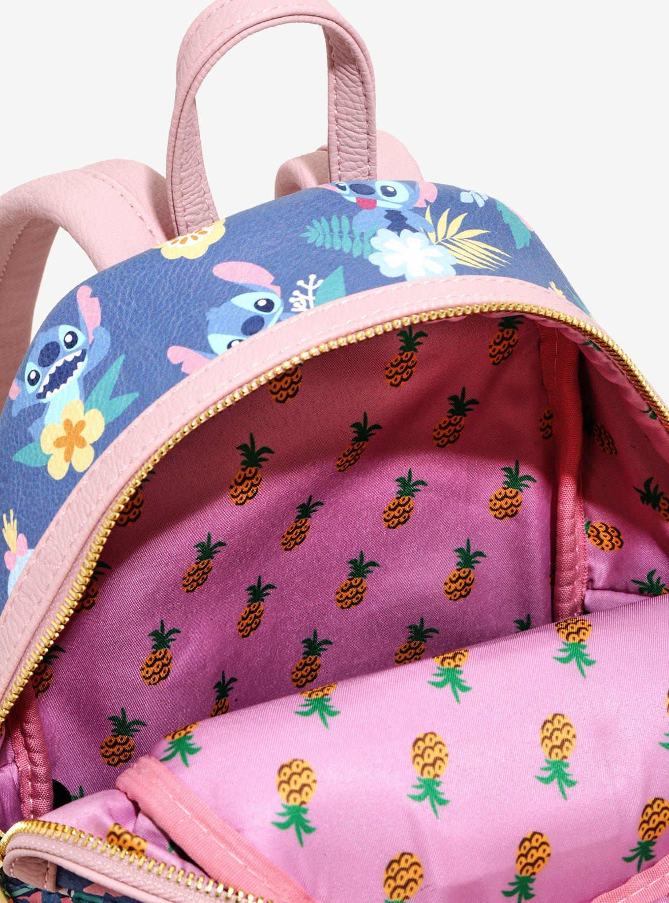 Loungefly Disney Lilo & Stitch Scrump & Stitch Floral Mini Backpack, , alternate