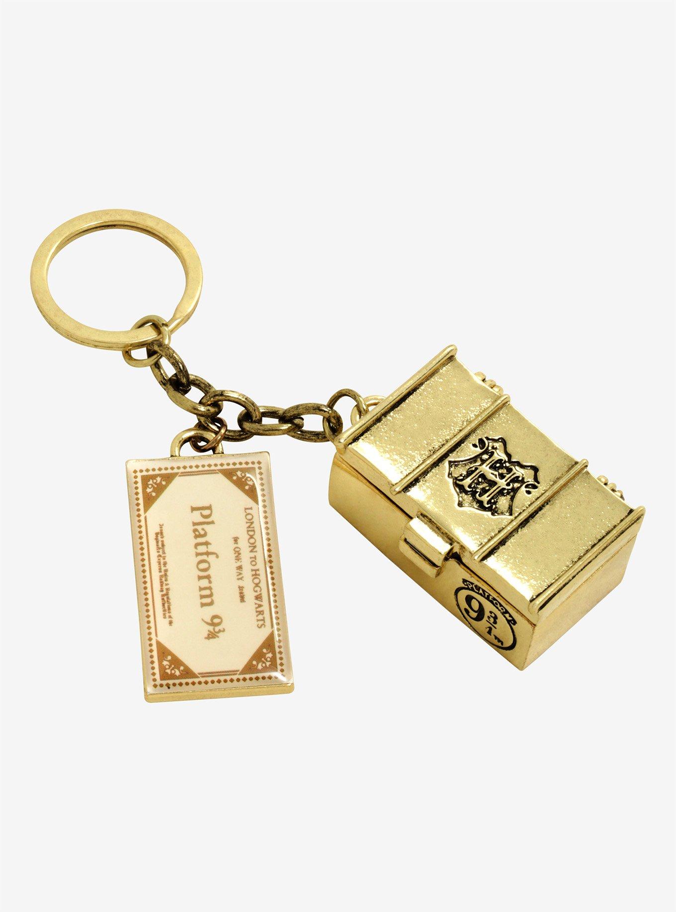 Harry Potter Hogwarts Chest & Ticket Enamel Key Chain - BoxLunch Exclusive, , alternate
